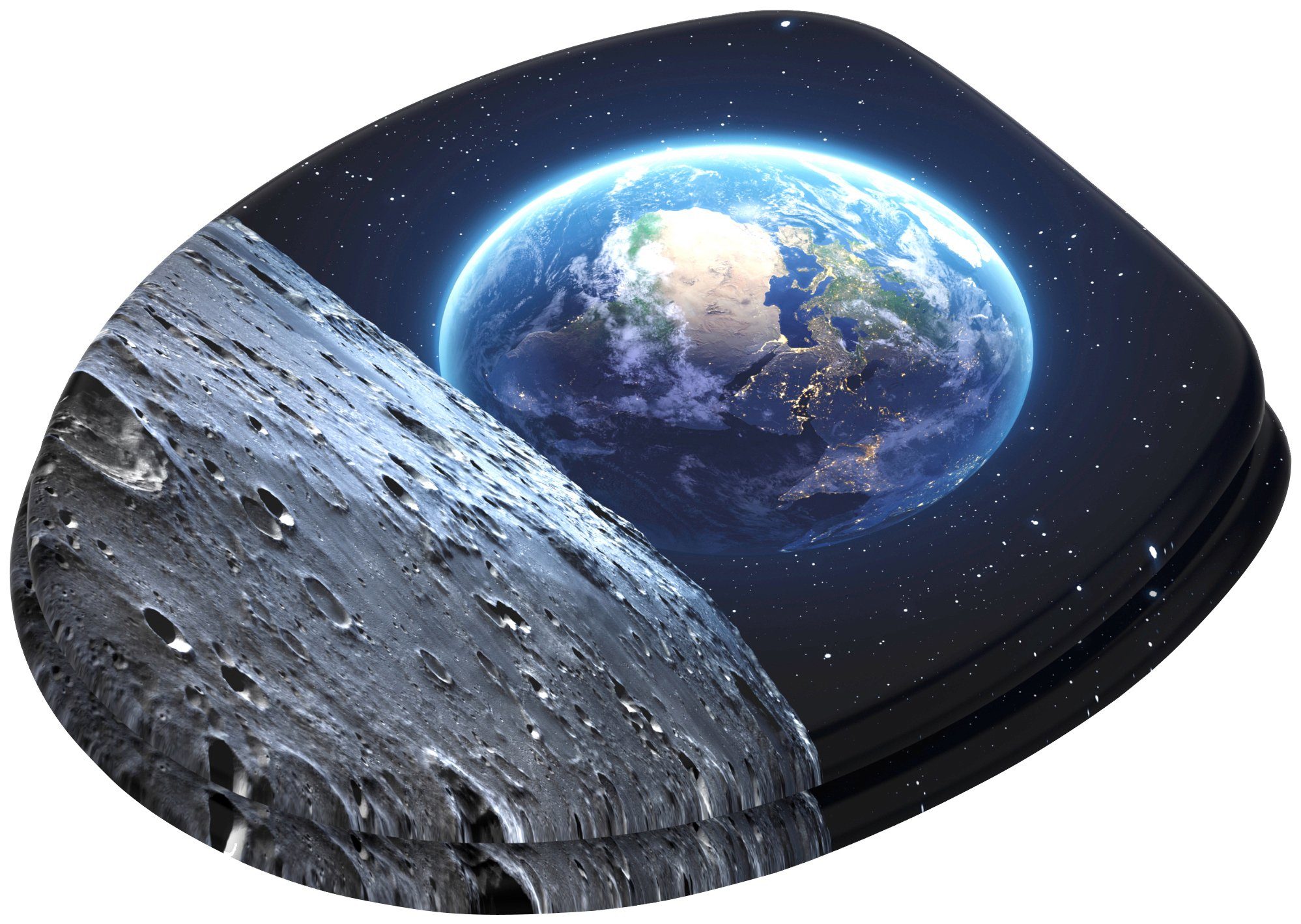 Sanilo Toiletzitting Earth met softclosemechanisme, bxl: 37,7x 42,0 - 47,0 cm