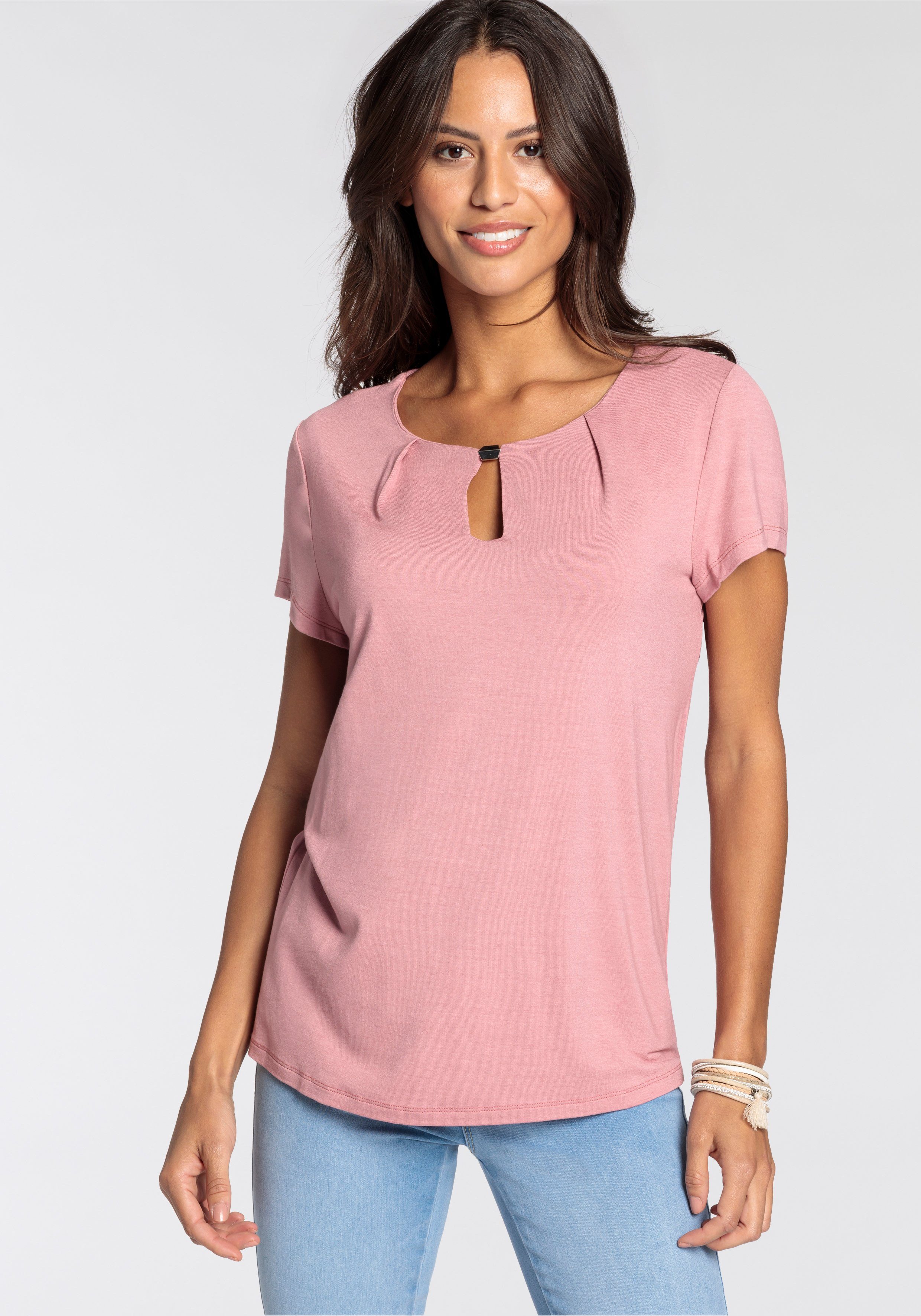 NU 20% KORTING: Laura Scott T-shirt met ronde hals nieuwe collectie