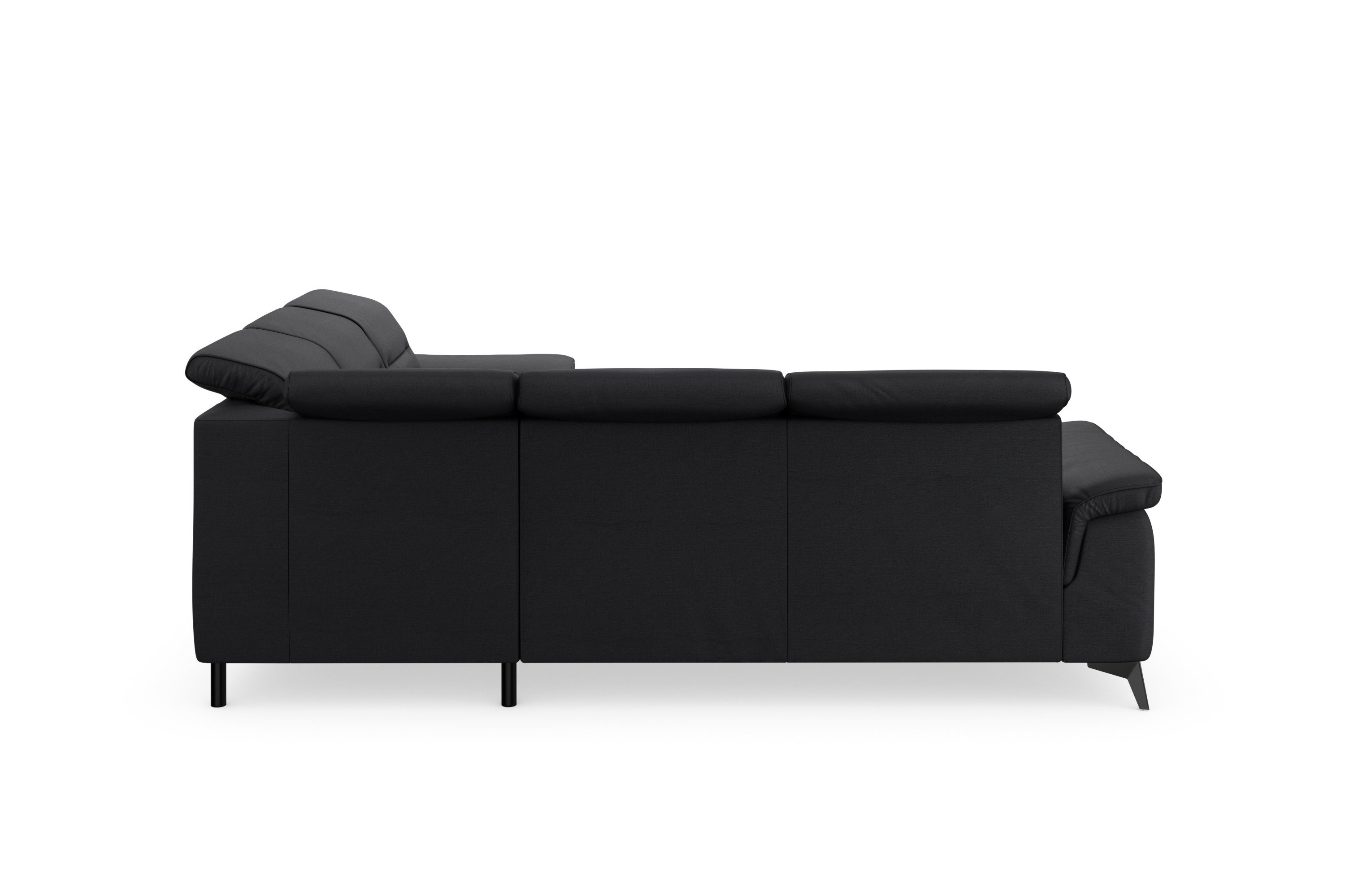 sit&more Hoekbank Sinatra L-vorm optioneel met verstelbare hoofdsteun en armleuning, metalen poten