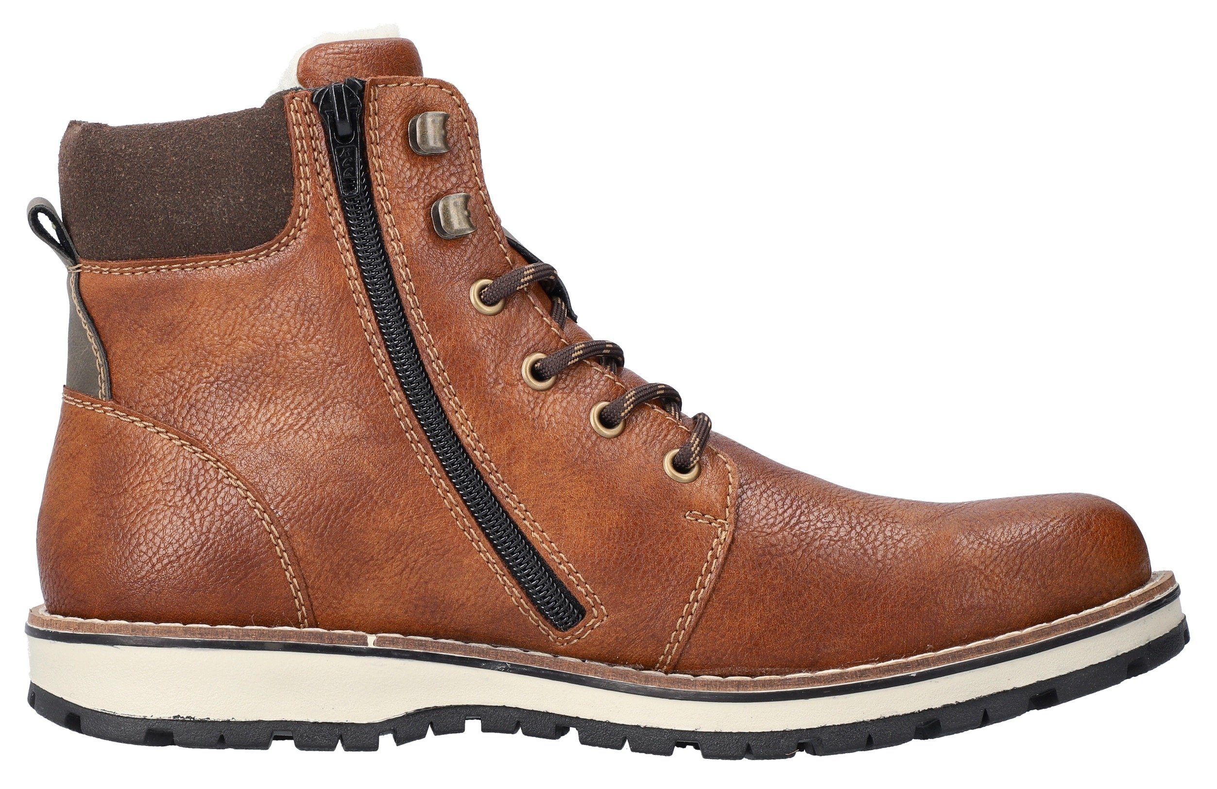 Rieker Winterlaarzen met comfortabele rieker tex-uitrusting, vrijetijdsschoen, veterschoen