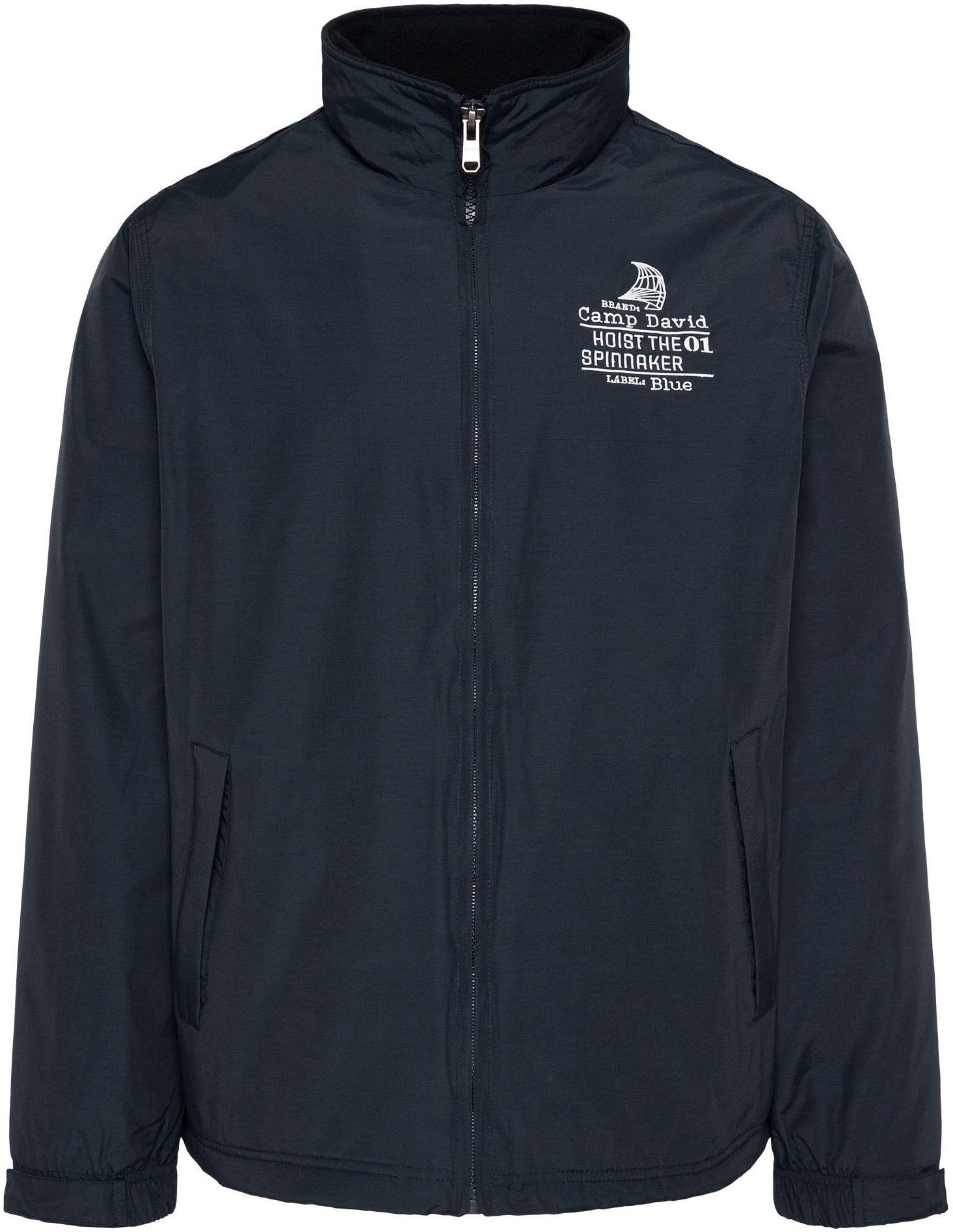 CAMP DAVID Windbreaker met logoborduursels