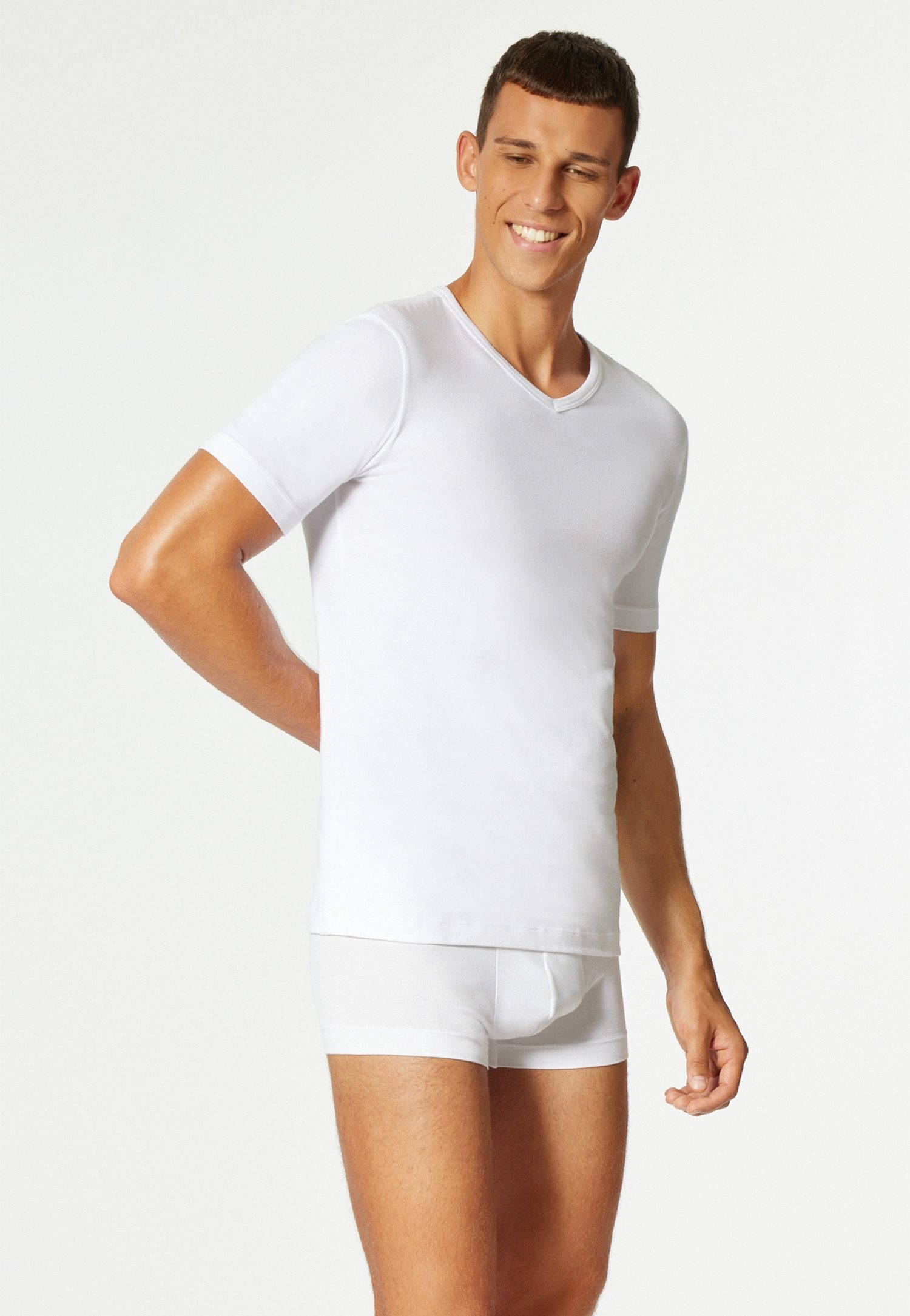uncover by SCHIESSER Shirt met V-hals UNCOVER Cotton (Set van 2)