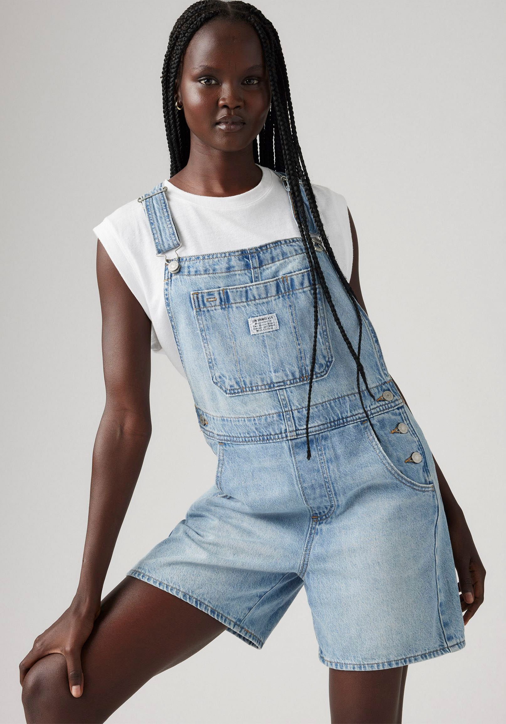 Levi's® Tuinbroek UTILITY SHORTALL in five-pocketsstijl