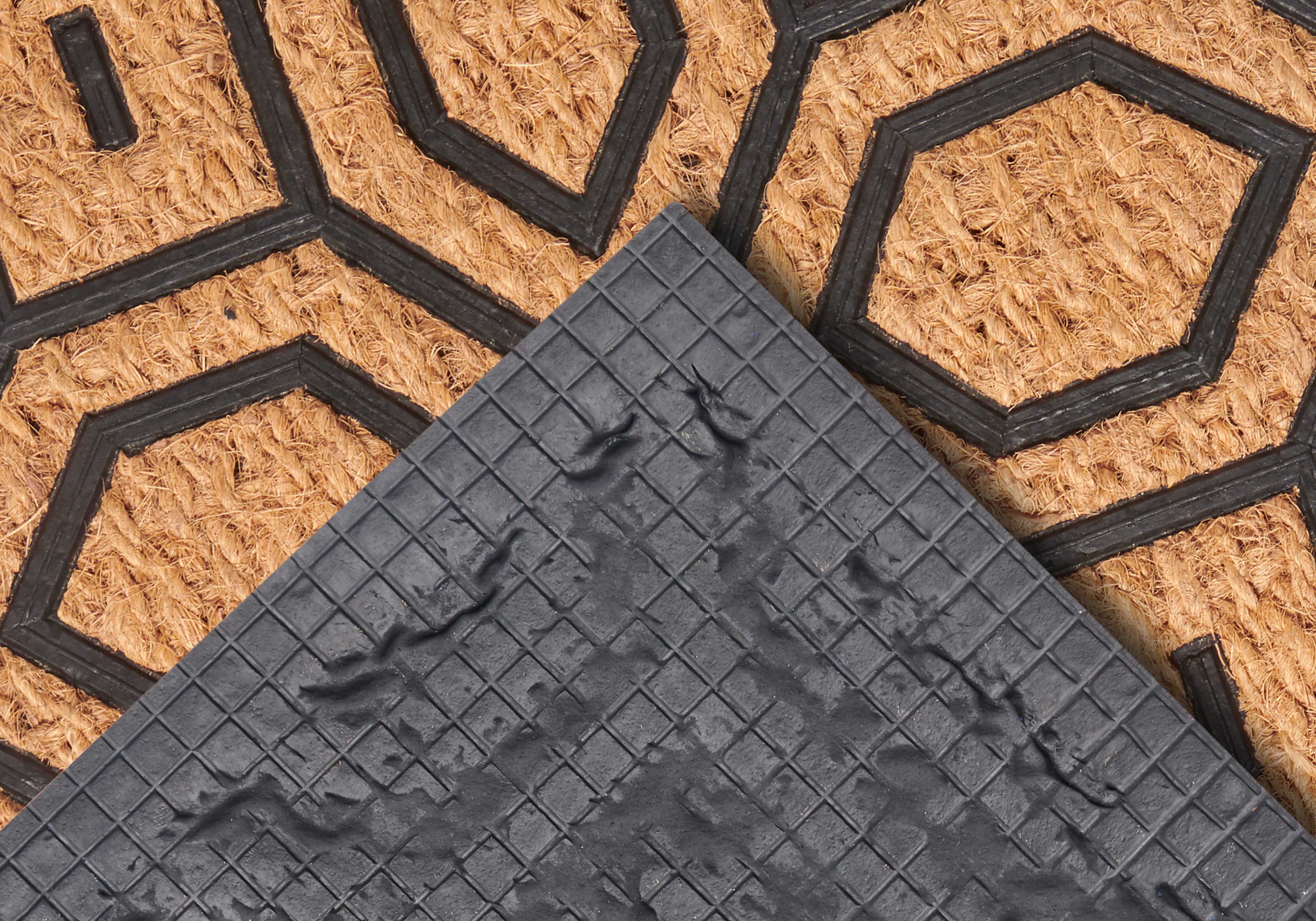 HANSE Home Mat Mix Mats Gummi Kokos Diamonds, deurmat Slijtvast, onderhoudsvriendelijk, robuust, weerbestendig, UV-bestendig