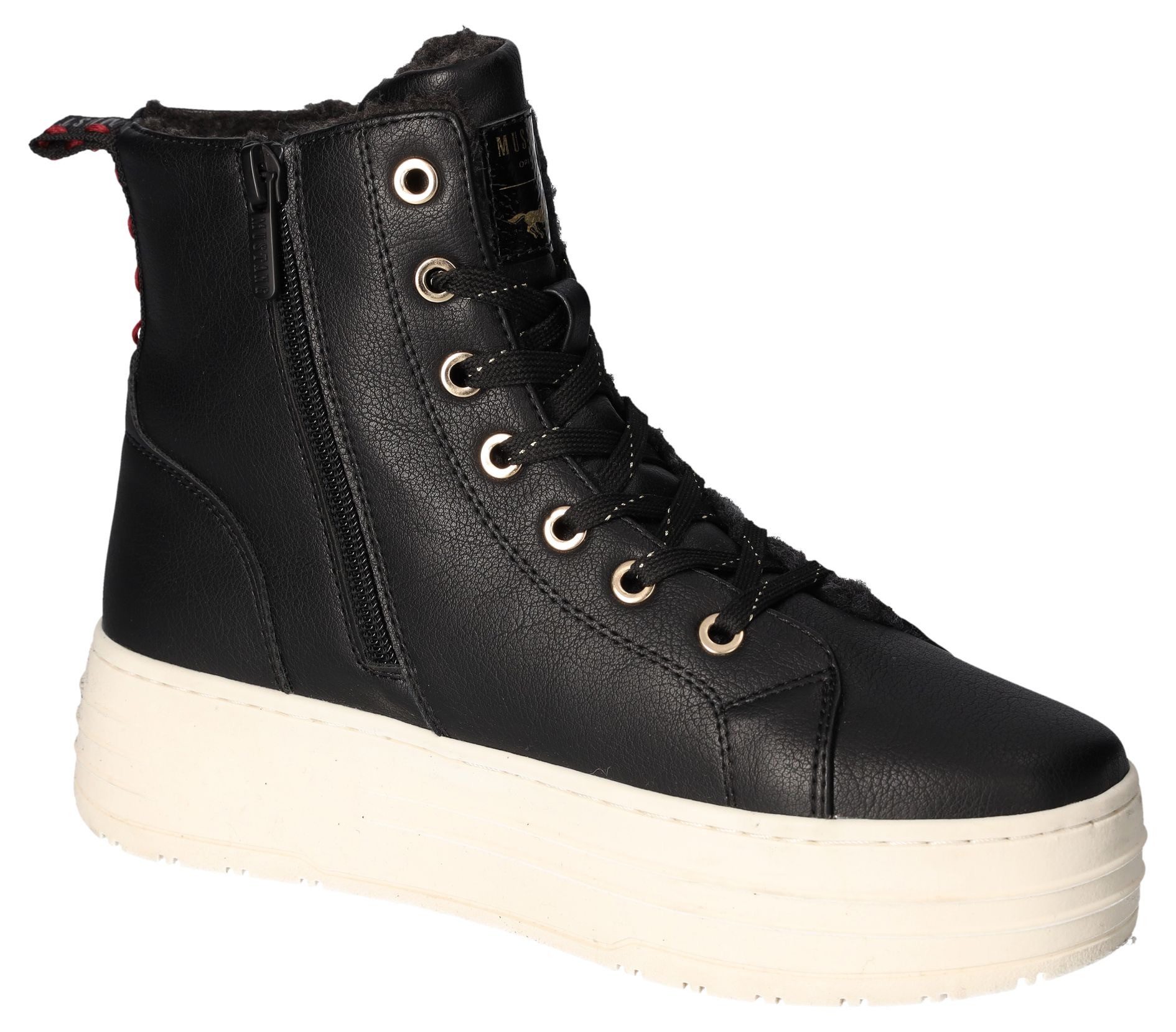 Mustang Shoes Winterlaarzen , plateauboots, enkellaars, high top sneaker met binnenrits