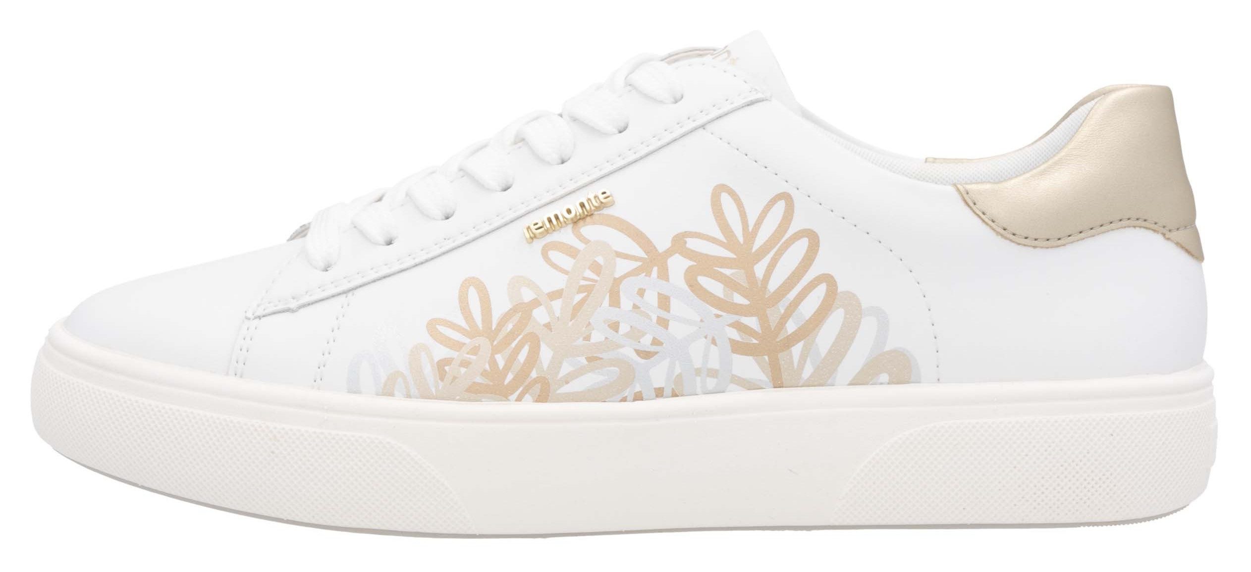 Remonte Plateausneakers , veterschoen, vrijetijdsschoen, lage schoen met contrastafwerking
