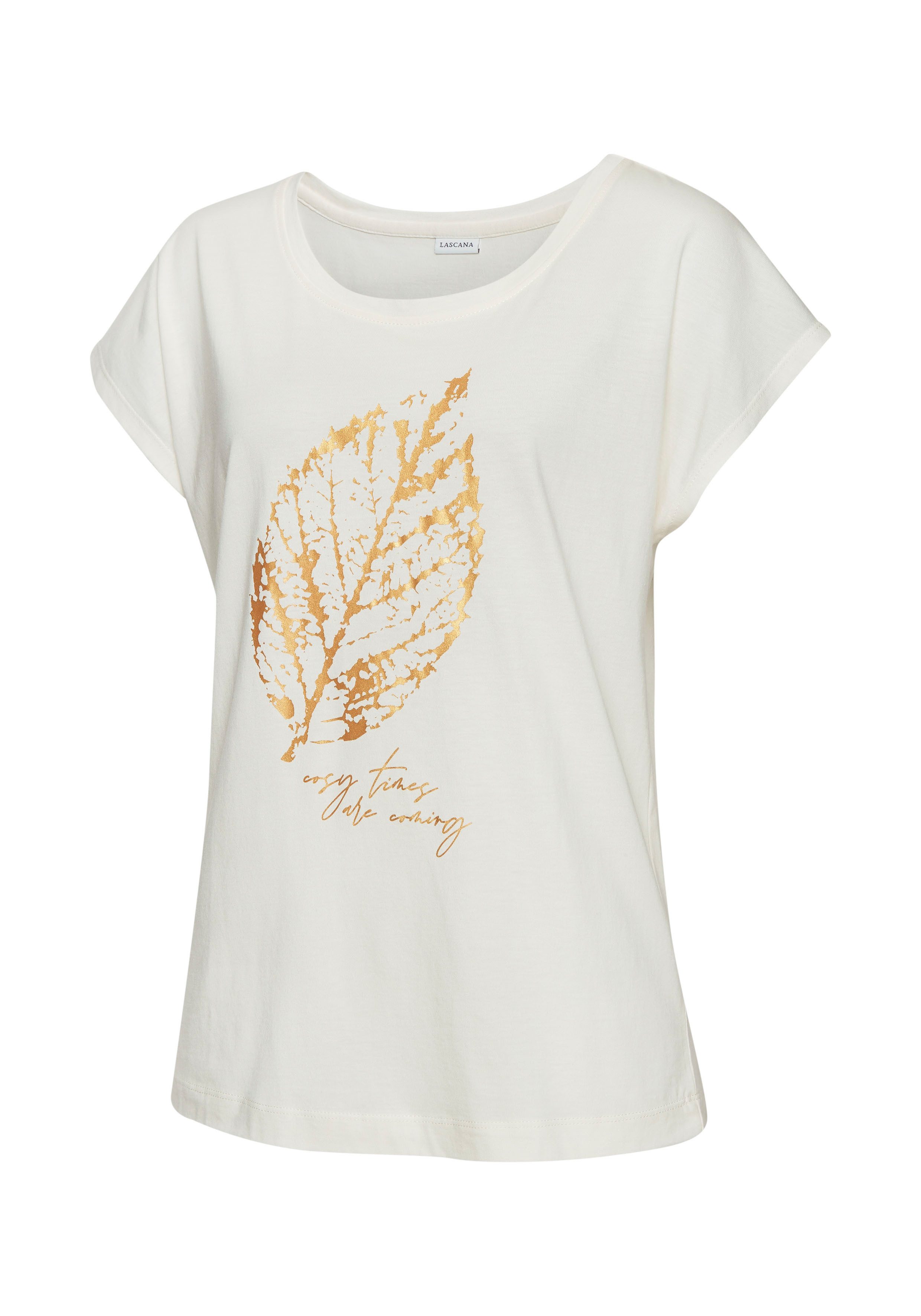 Lascana Pyjama top met folieprint