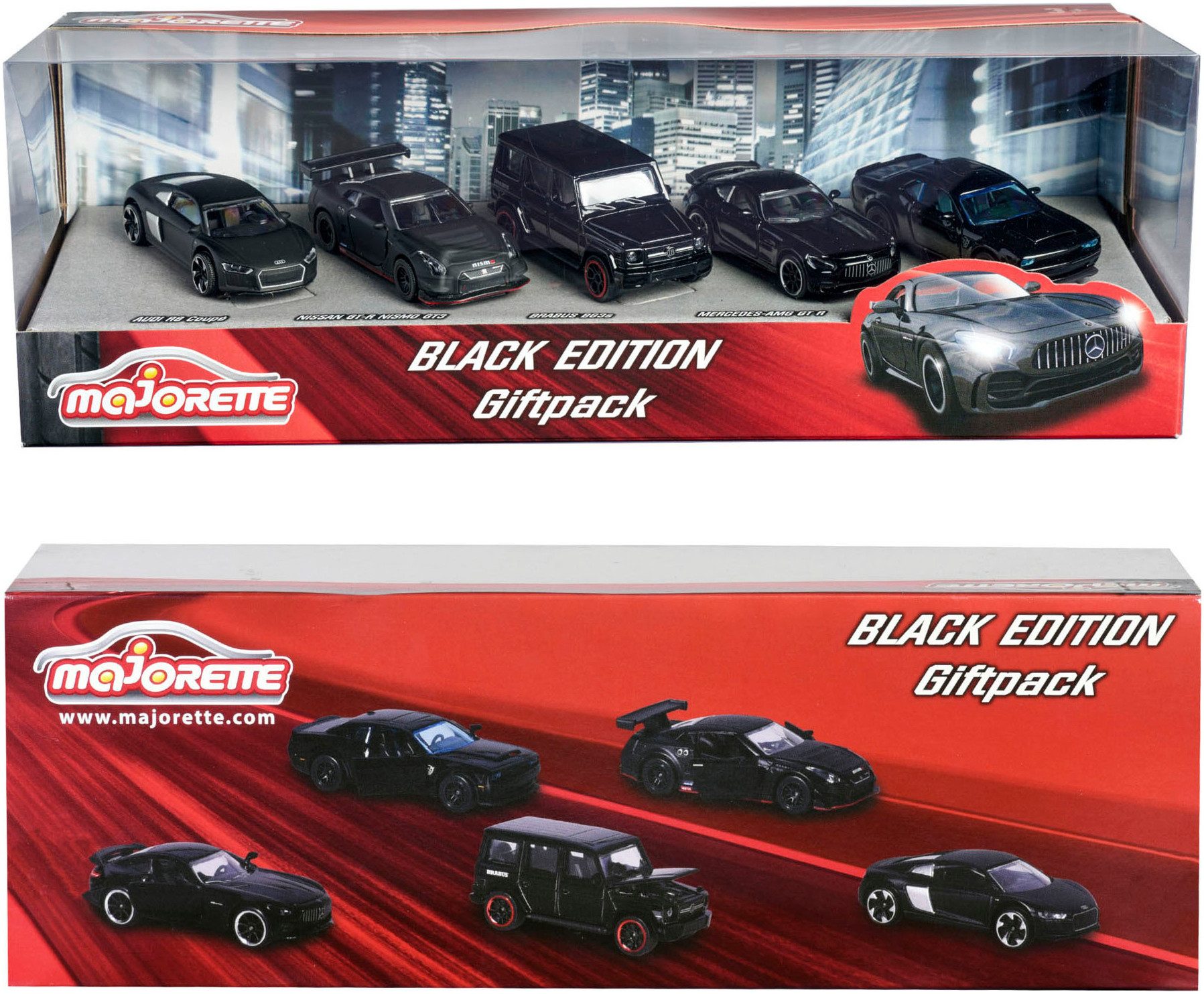 majORETTE Speelgoedauto Black Edition 5 Pieces Giftpack