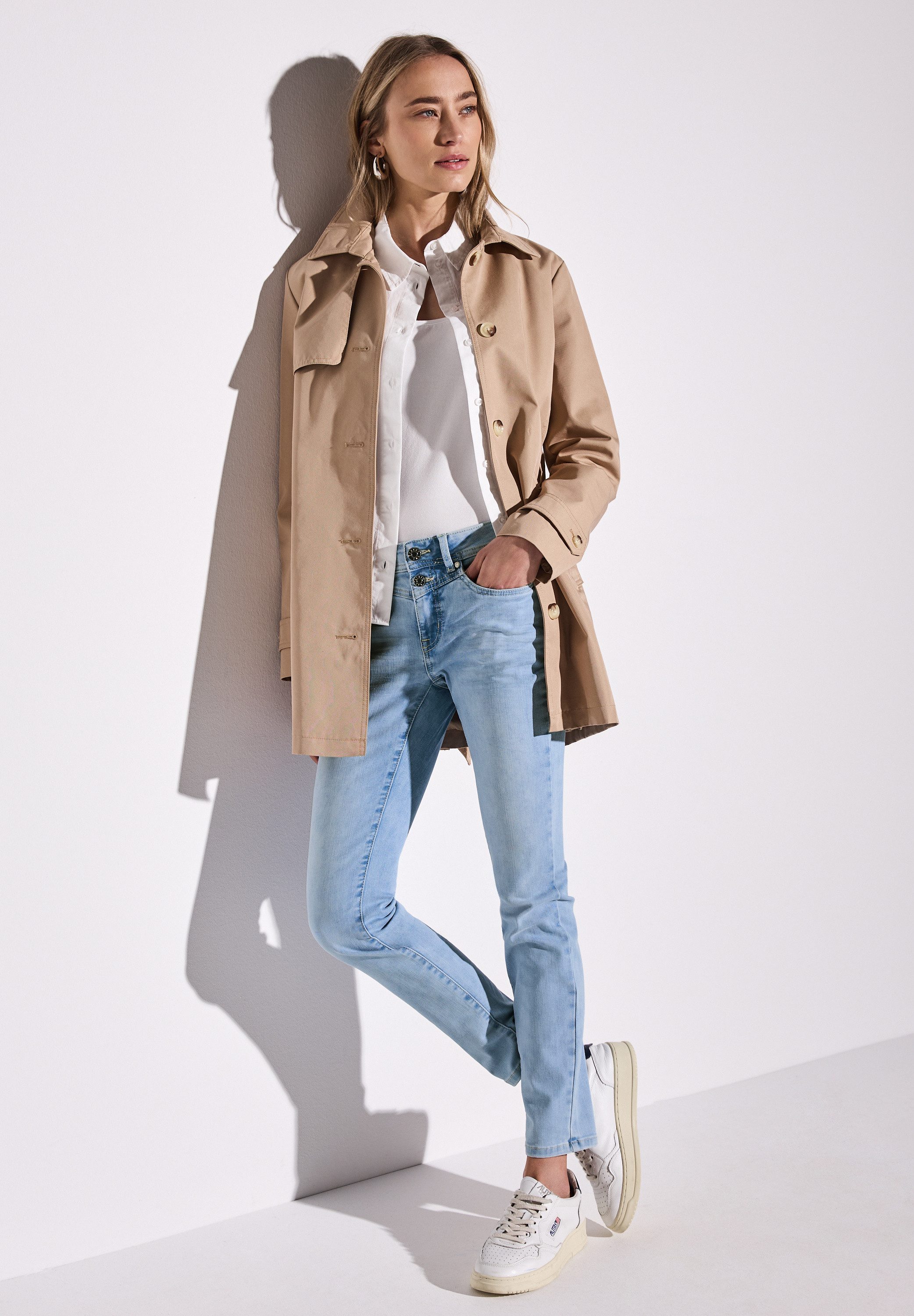 STREET ONE Slim fit jeans Style York in five-pocketsstijl