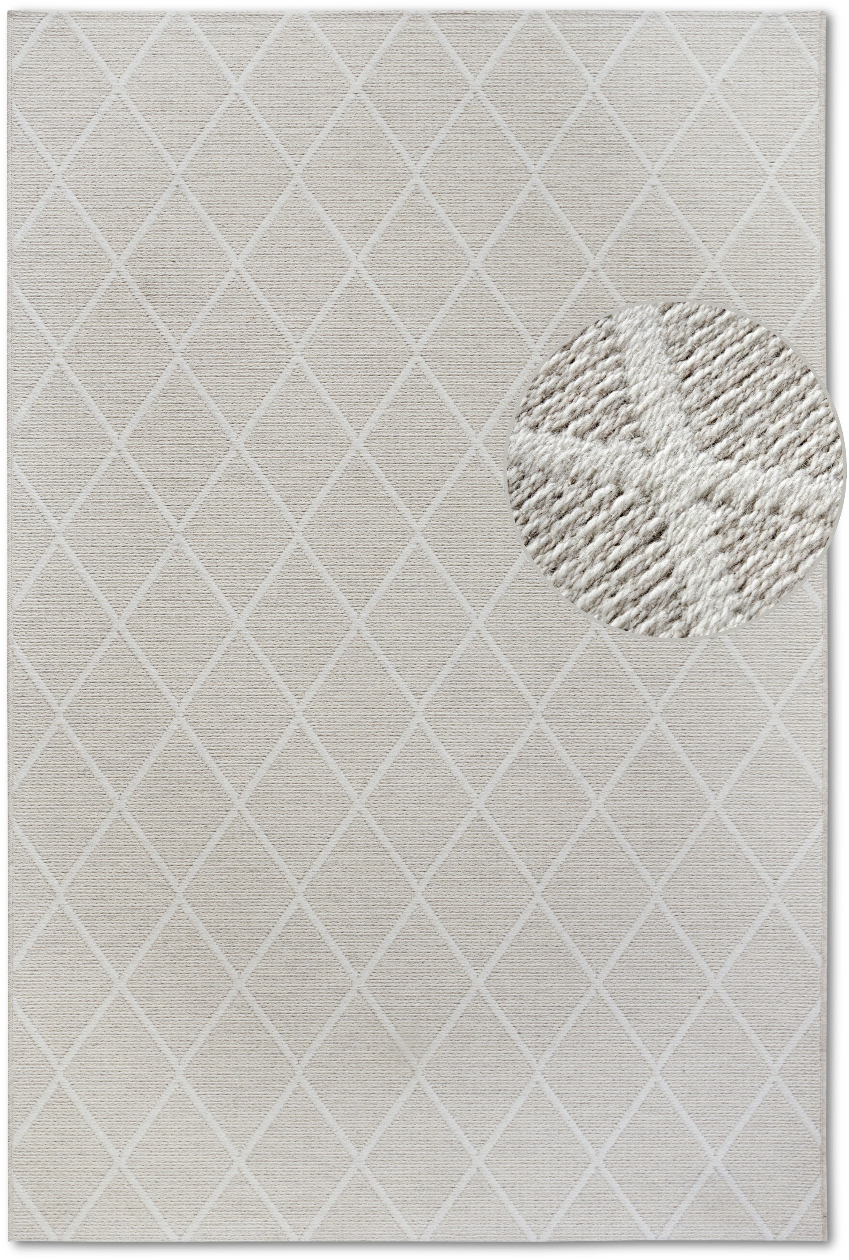 Villeroy & Boch Wollen kleed Maria Scheerwol, wol, natuur, woonkamer, slaapkamer, boho, scandi