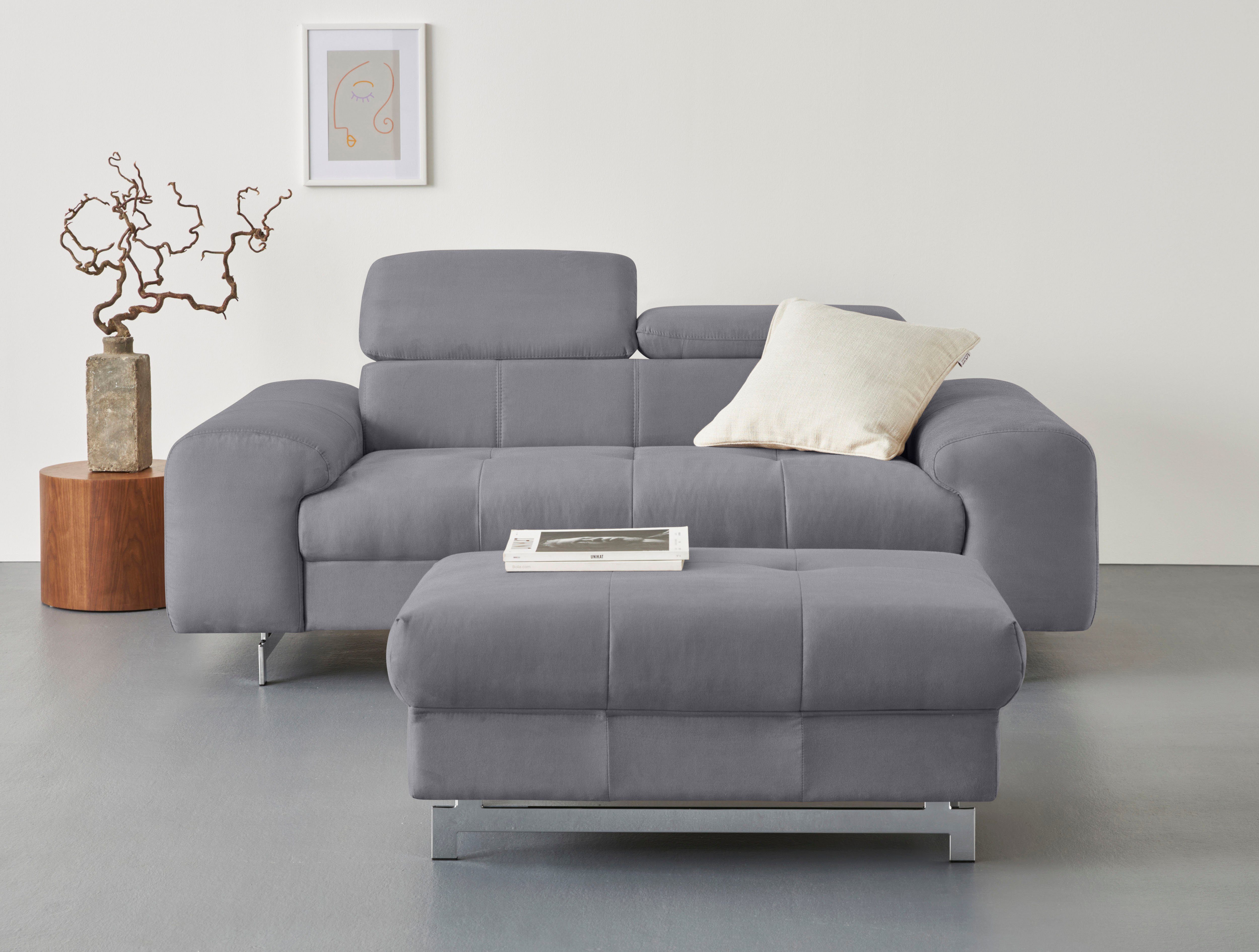 COTTA 2-zitsbank Chef 2-zitsbank met elegante stiksels, bodemvrijheid 12,5 cm