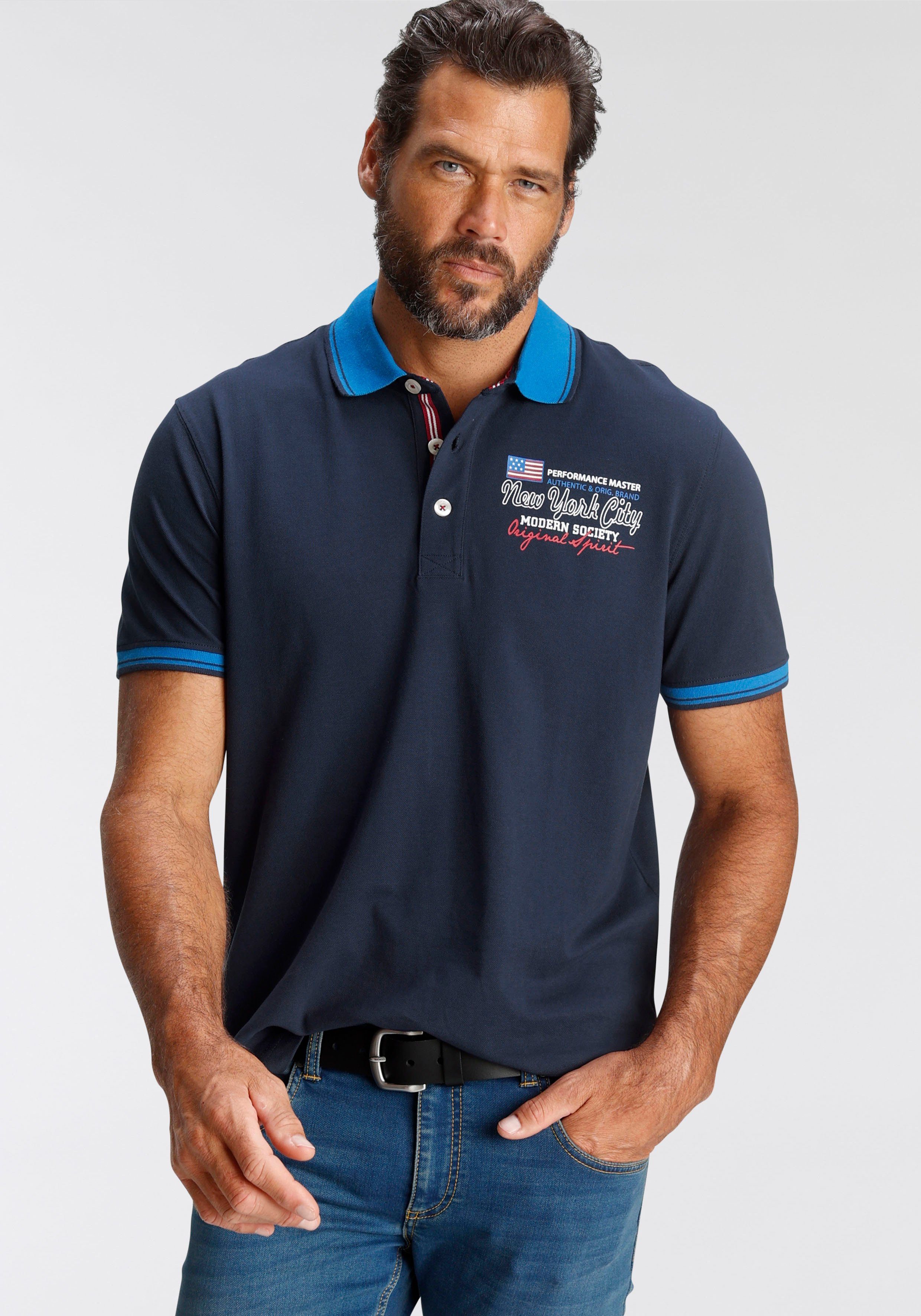 Man's World Poloshirt Korte mouwen, casual pasvorm, bedrukt, polokraag