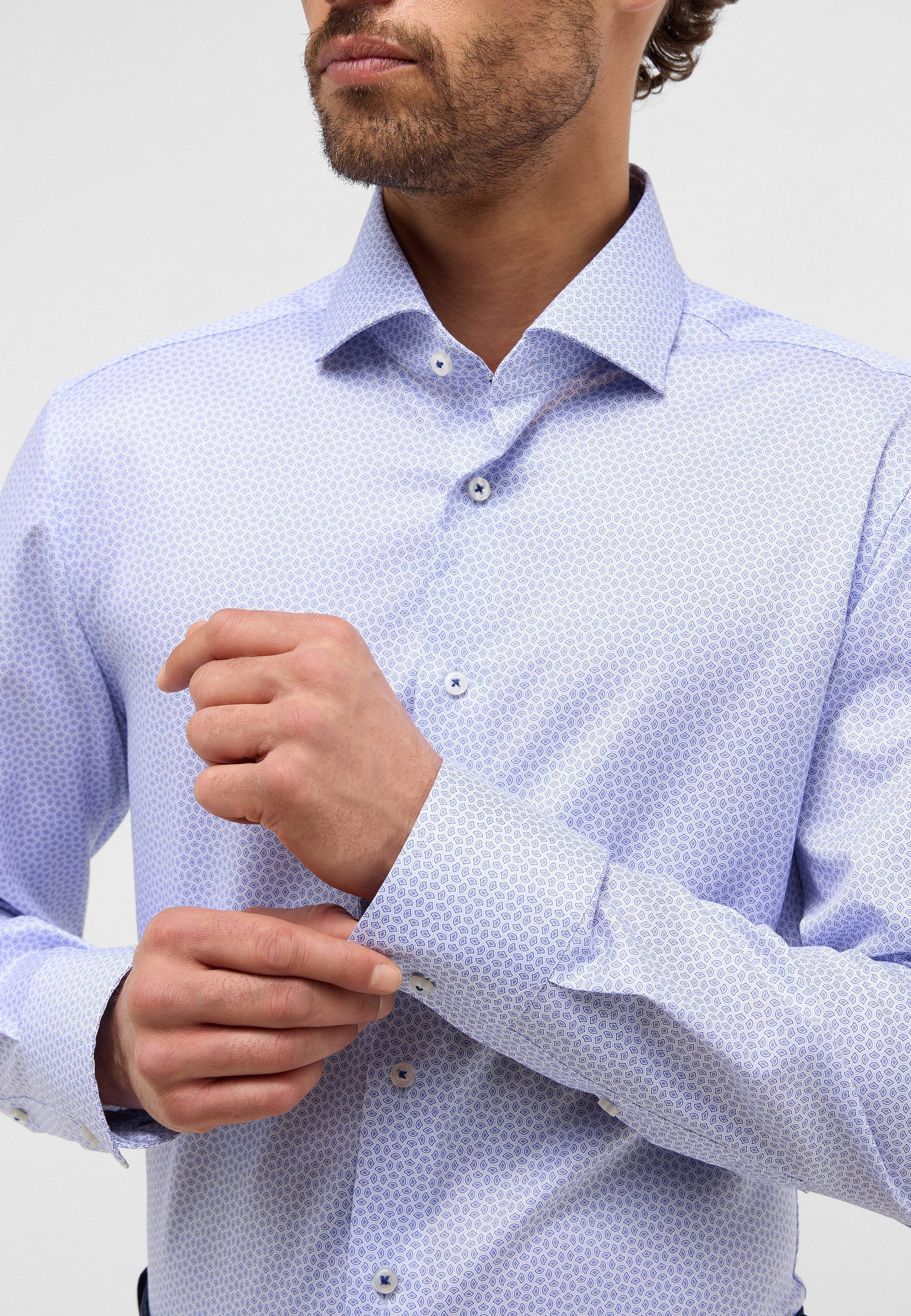 Eterna Overhemd met lange mouwen Slim fit