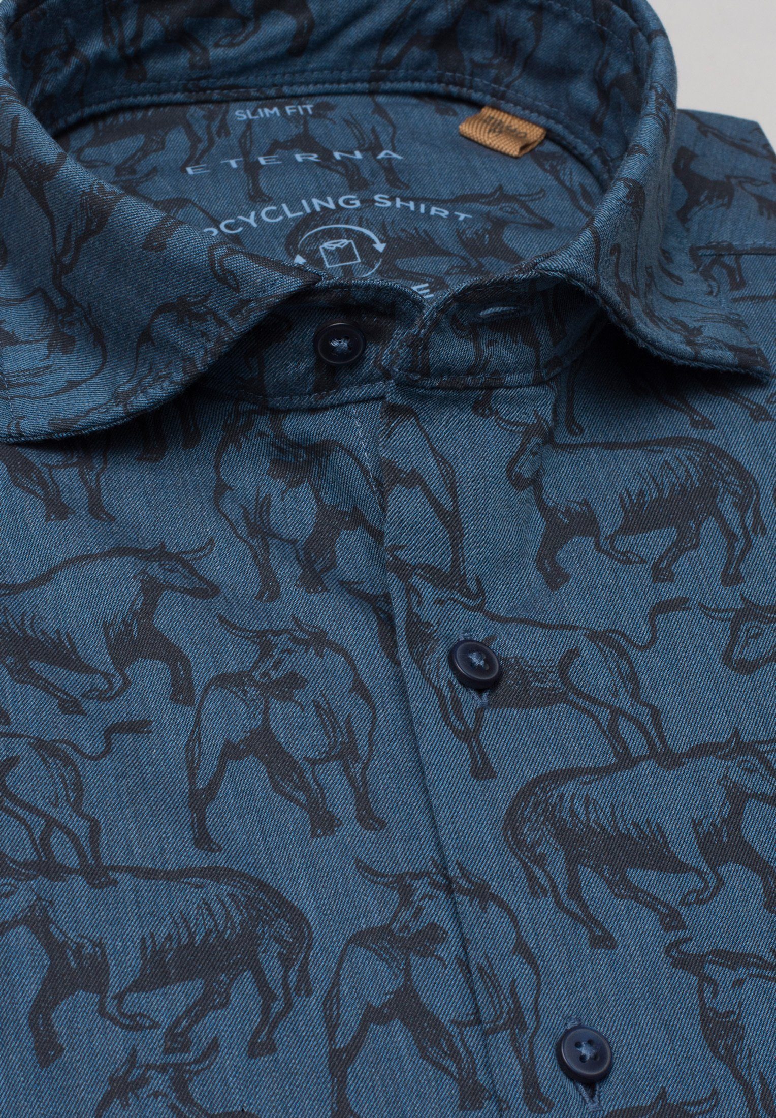 Eterna Overhemd met lange mouwen Slim fit EASY IRON (gemakkelijk te strijken)