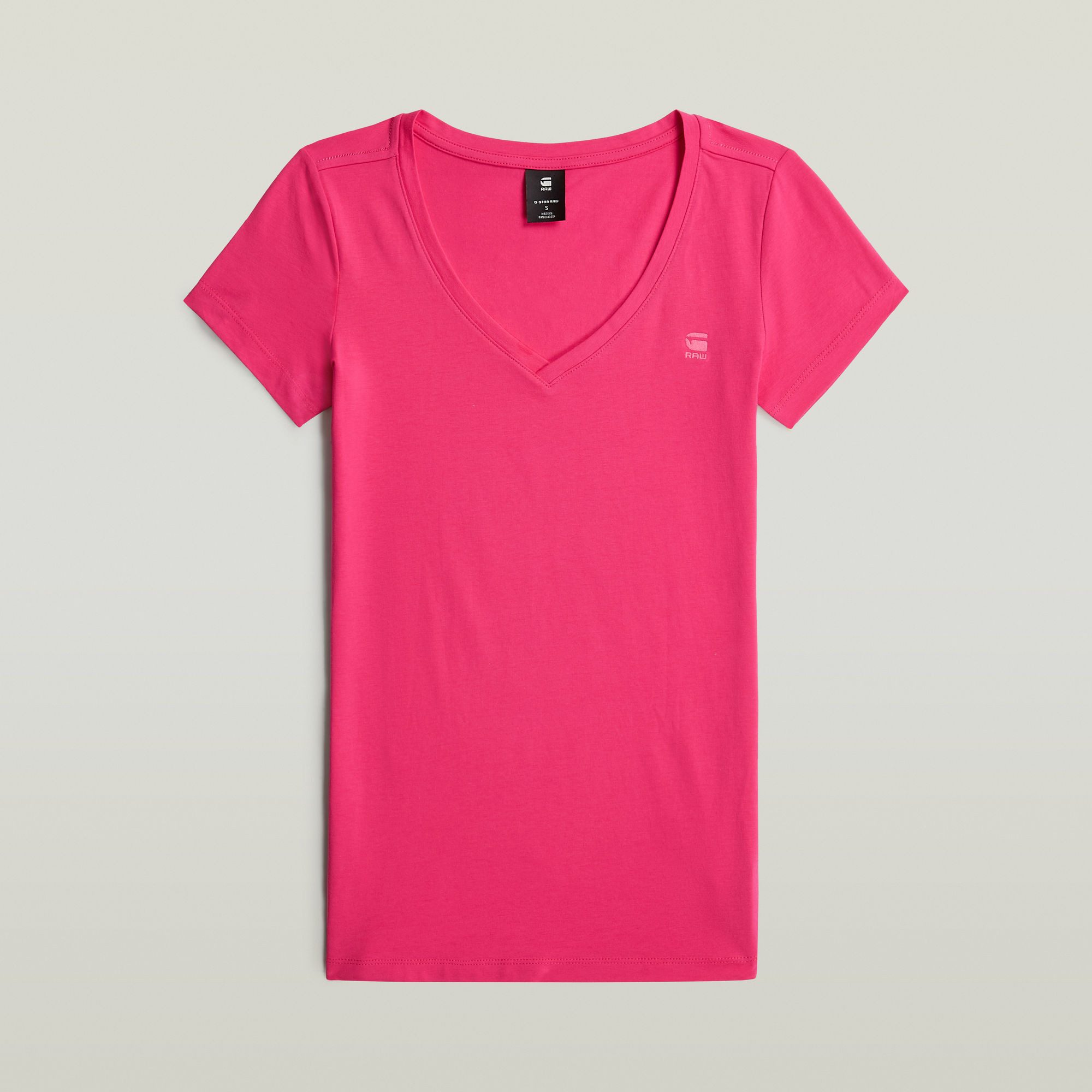 G-Star RAW Shirt met V-hals Base v t wmn cap sl met kleine logoprint voor