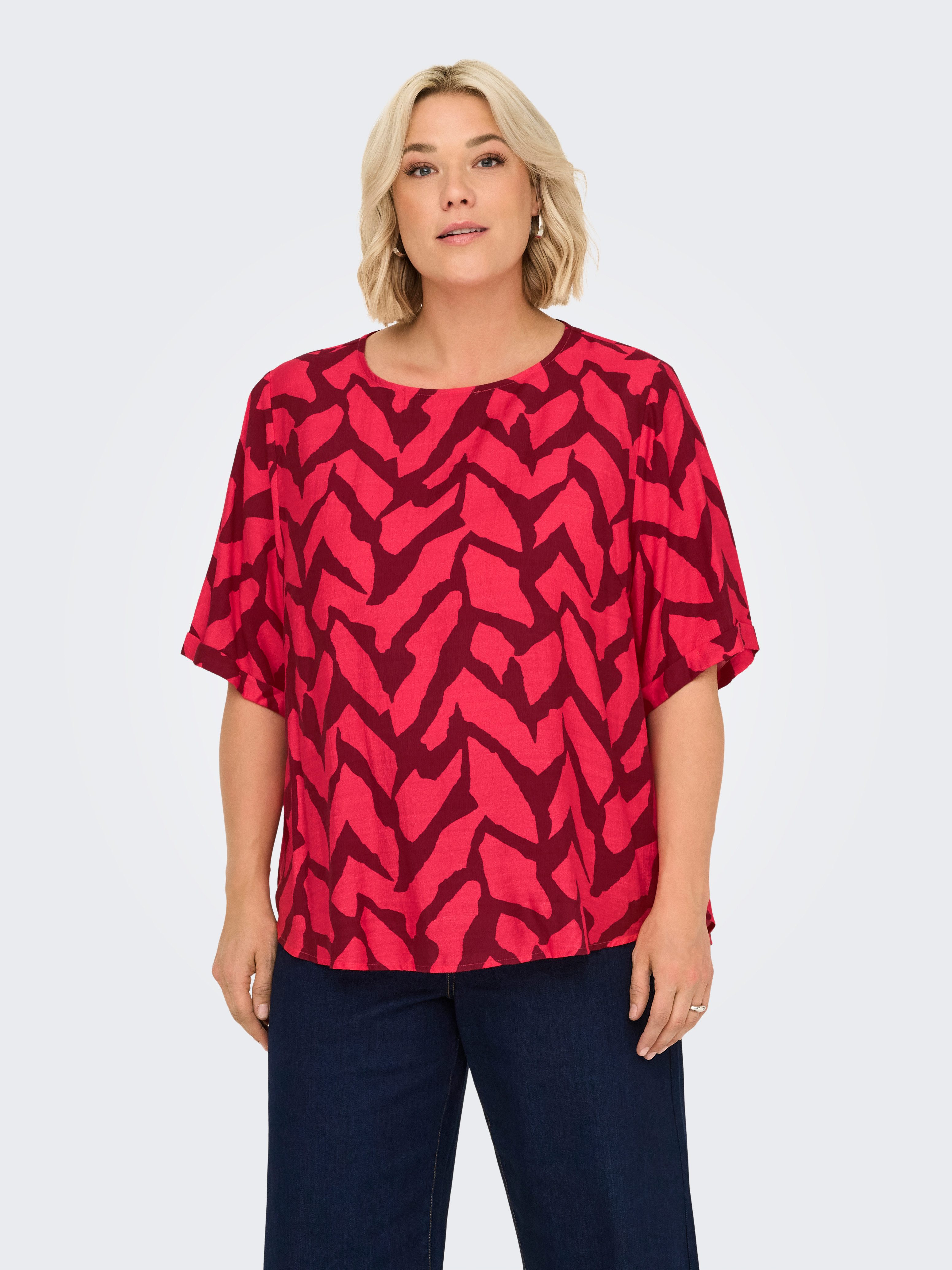 ONLY CARMAKOMA Shirtblouse CARBERIET SS TOP AOP