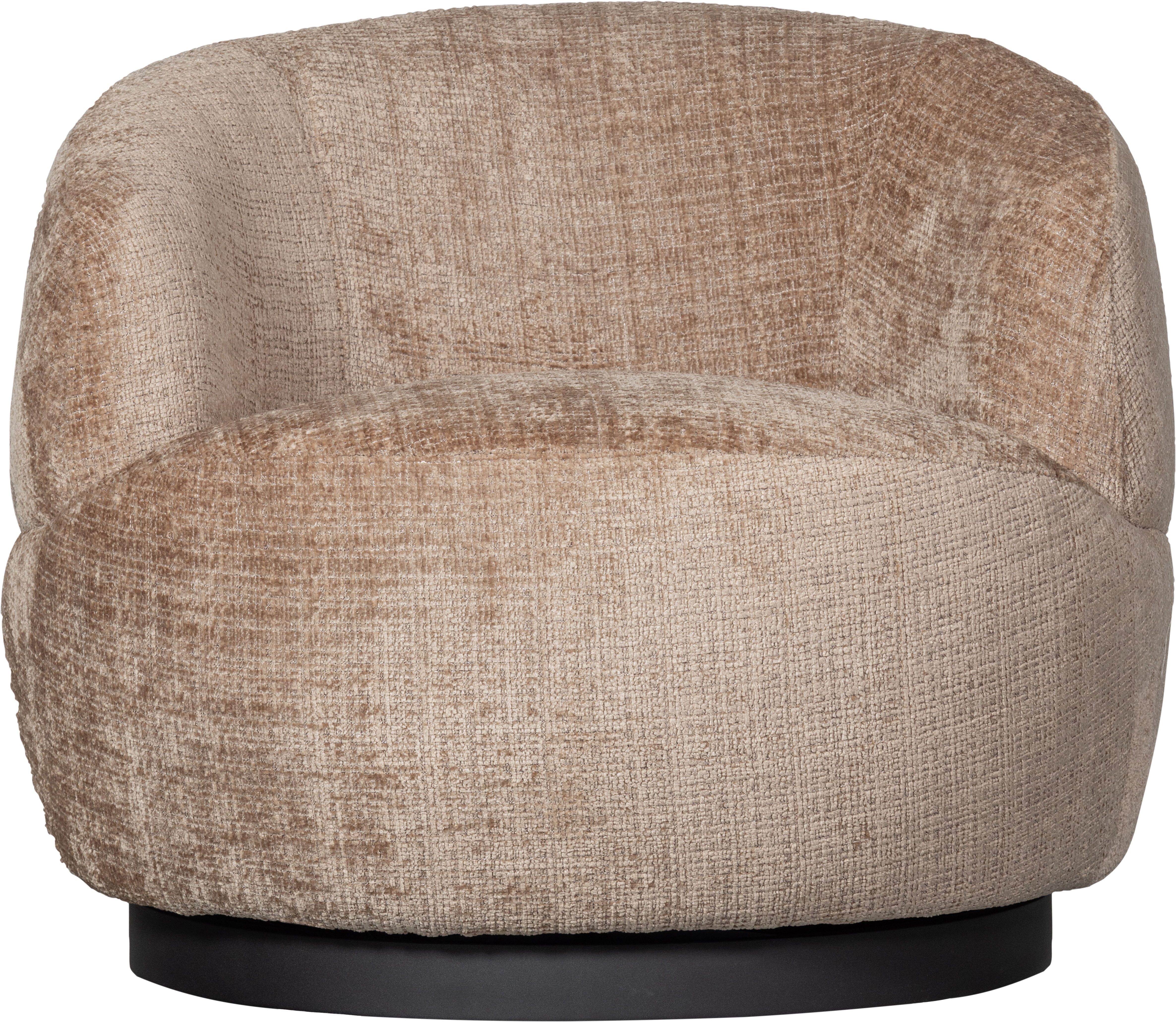 WOOOD Draaibare fauteuil Woolly ronde vorm, in elke richting draaibaar! breedte 84 cm