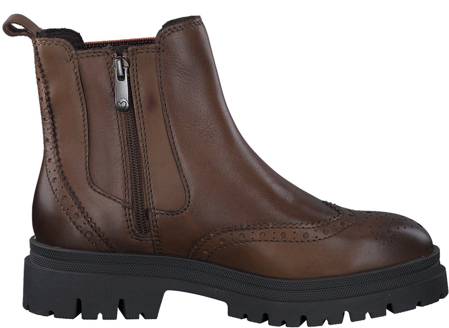 Marco Tozzi Chelsea-boots laarzen, enkellaars, chunky boots met modieuze lyra-perforatie