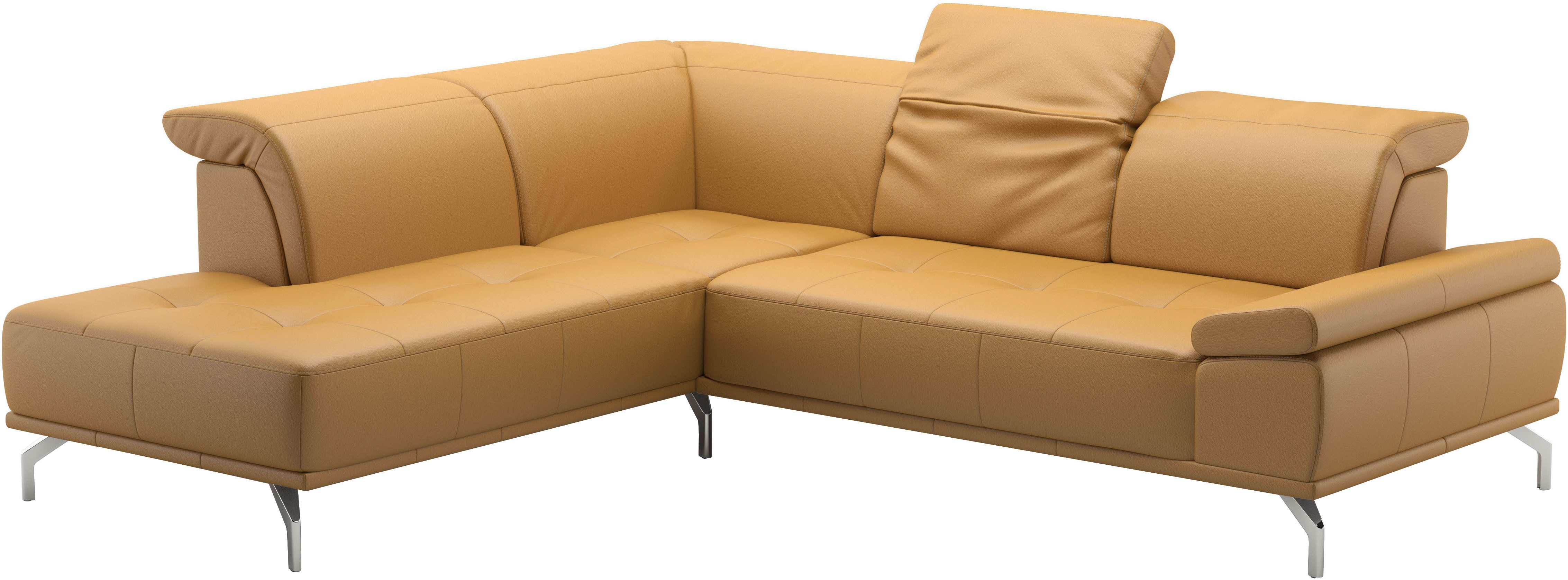 Places of Style Hoekbank Caluna Incl. zitdiepteverstelling, optioneel met hoofd- en armleuningverstelling