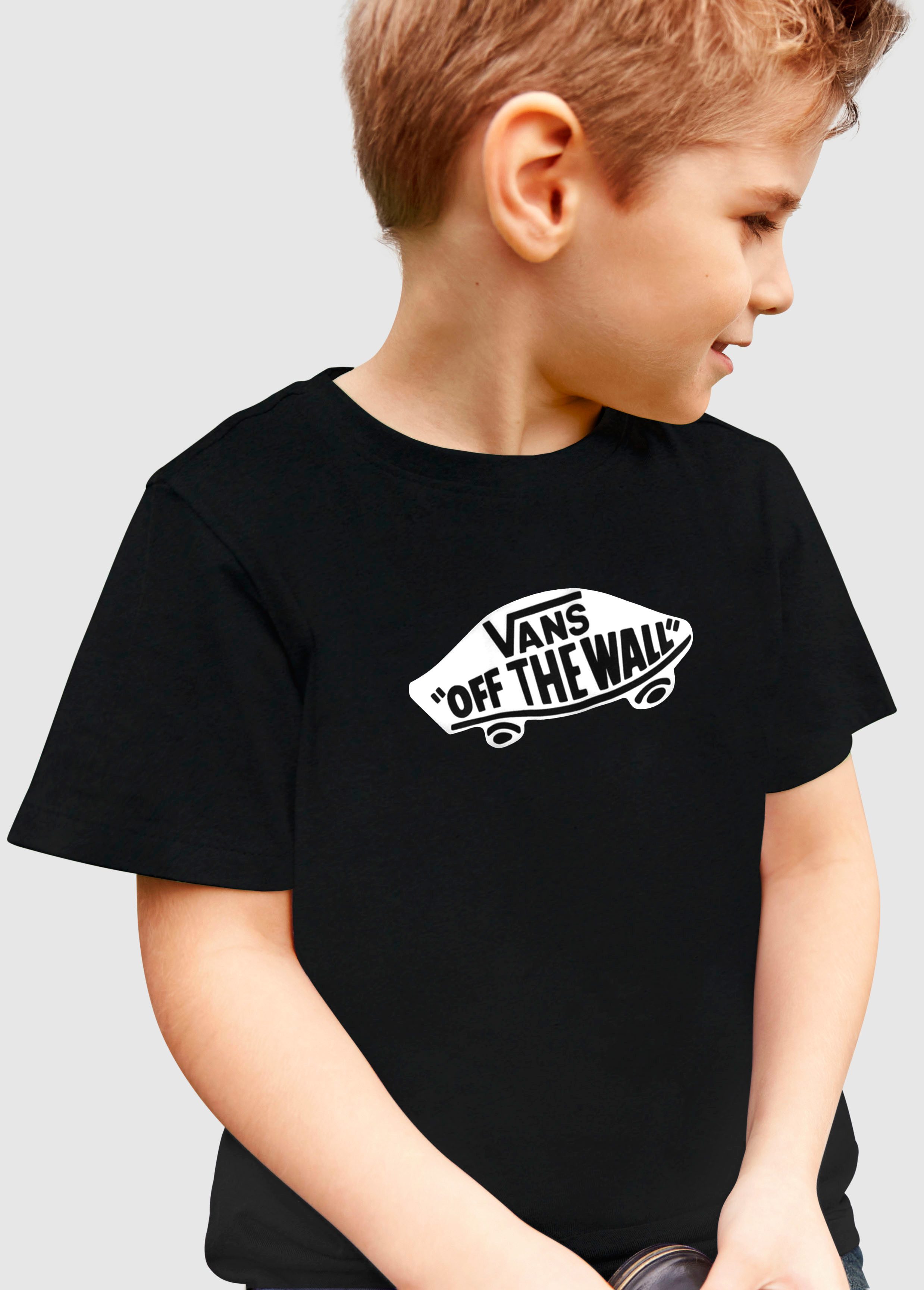 Vans T-shirt STYLE 76 jongens t-shirts maat 3 (98/104) zwart