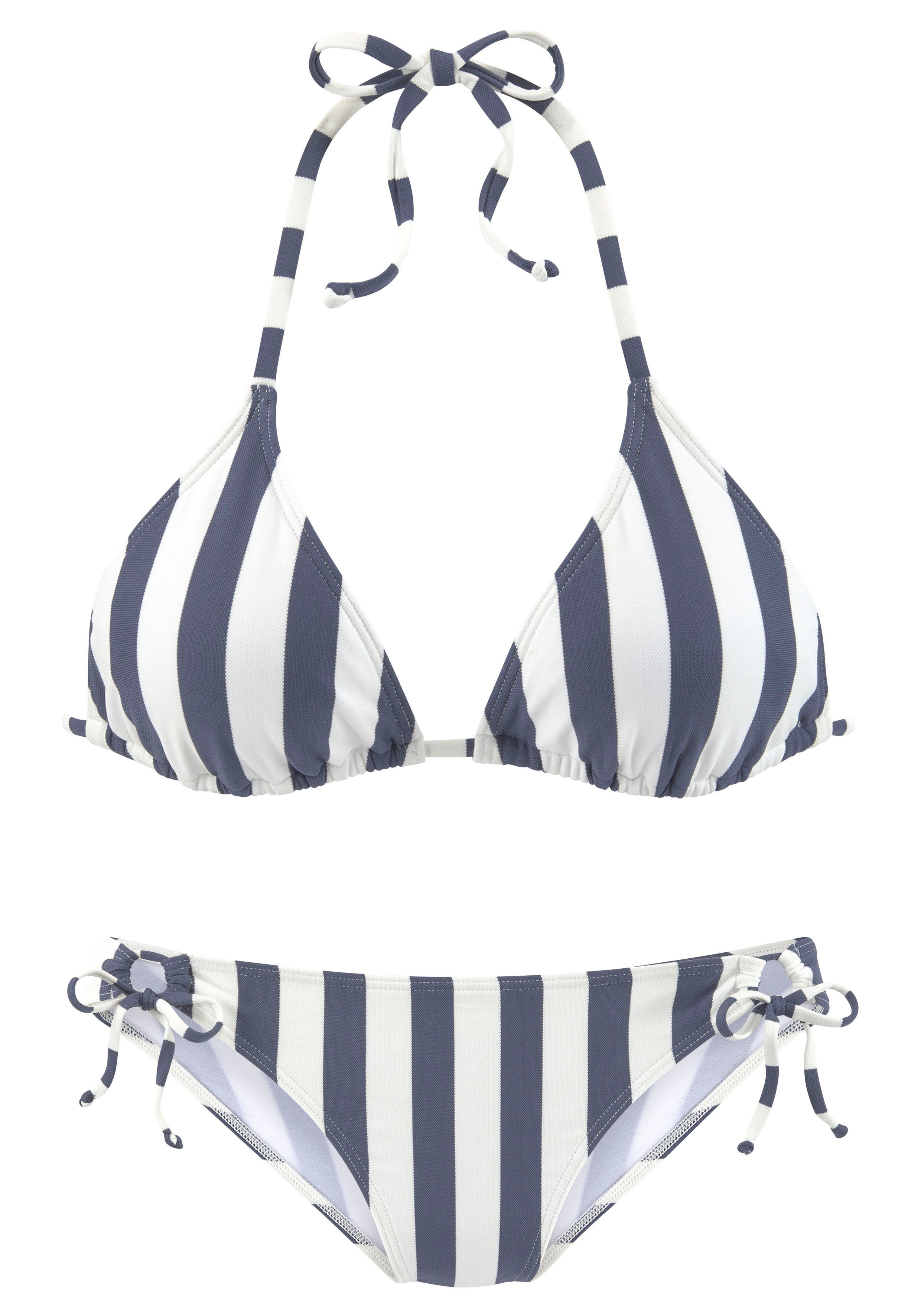 Venice Beach Triangelbikini met geweven strepen