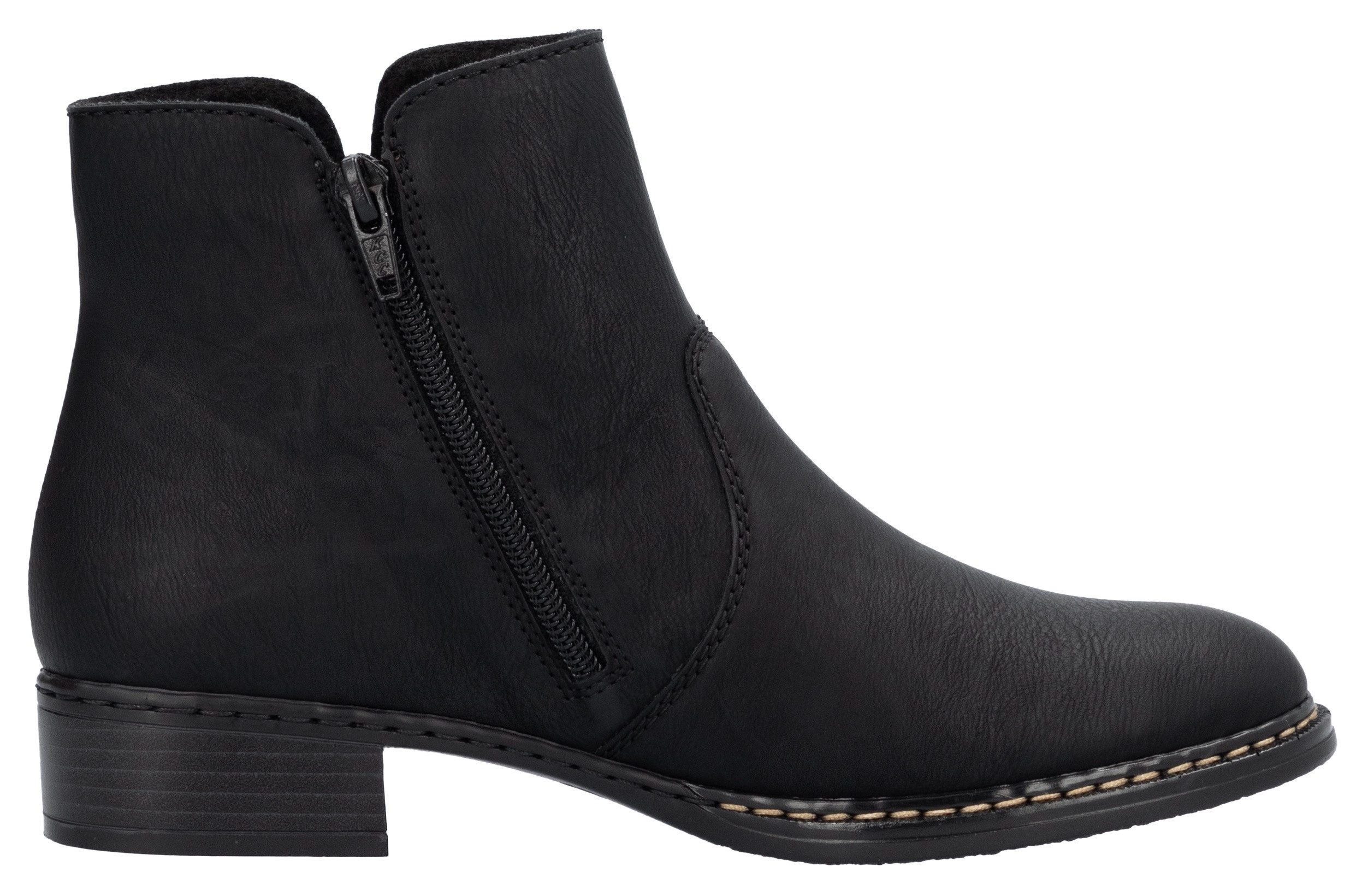 Rieker Laarsjes , ritssluiting-enkellaars, ankleboots met blokhak