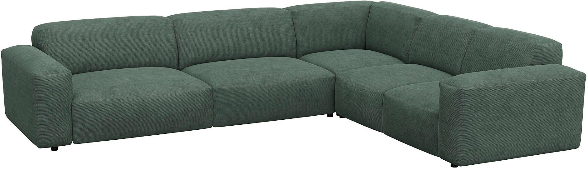 FLEXLUX Hoekbank Lucera, super comfortabel door hoogwaardige zitconstructie met koudschuim