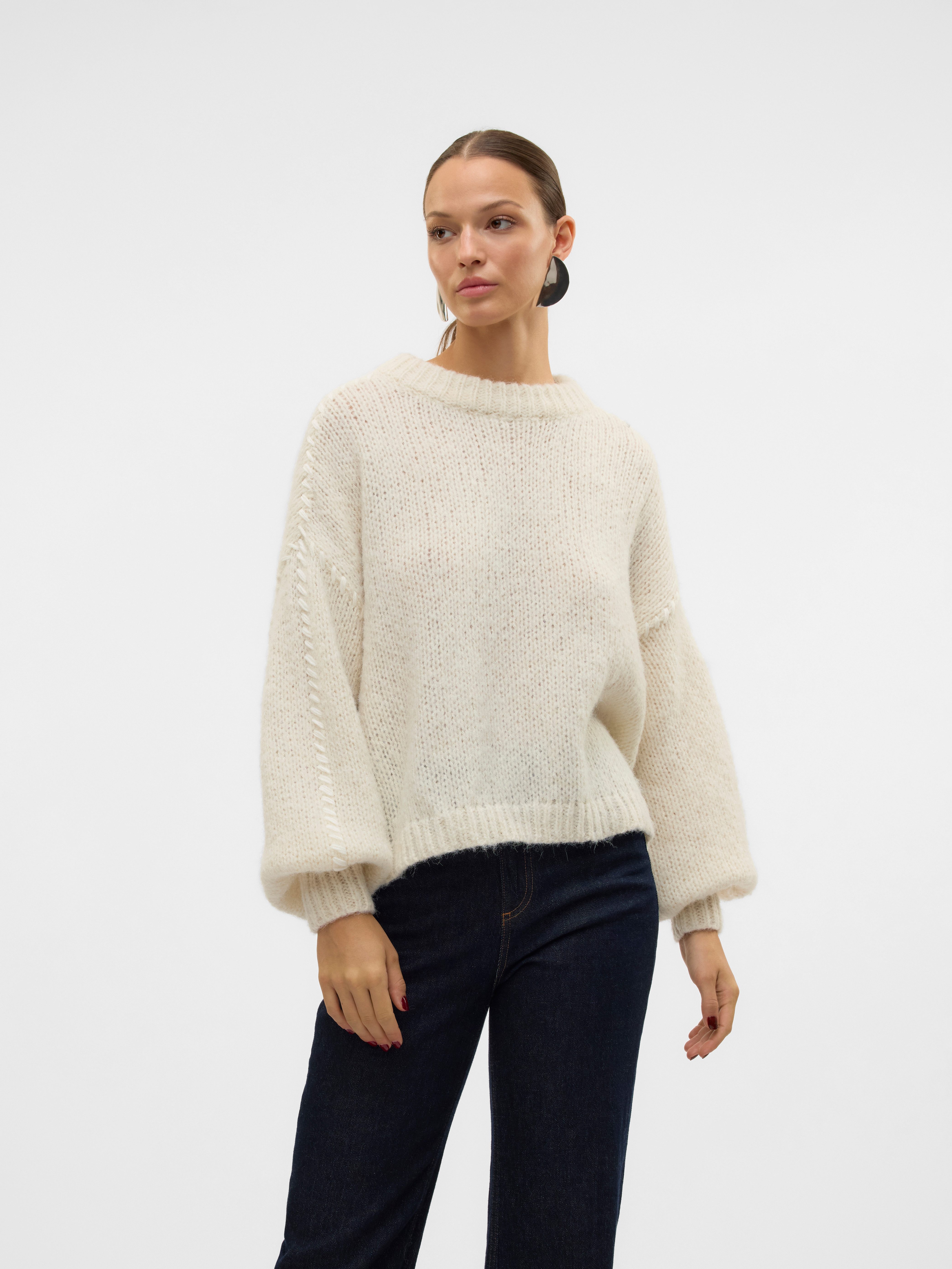 Vero Moda Trui met ronde hals VMFENG LS O-NECK PULLOVER GA BOO