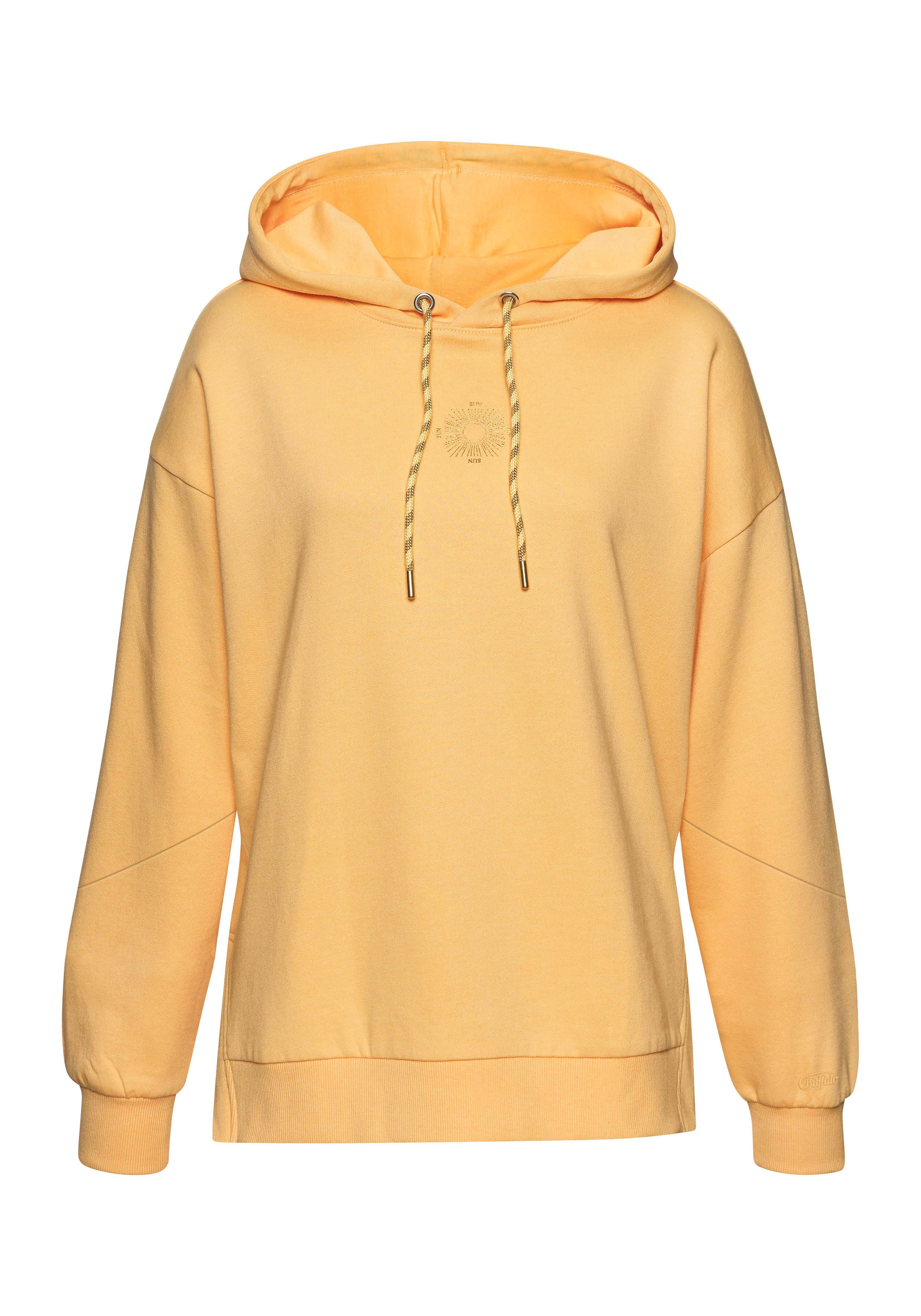 Buffalo Hoodie Capuchon sweatshirt met grote rugprint met glanseffect loungewear