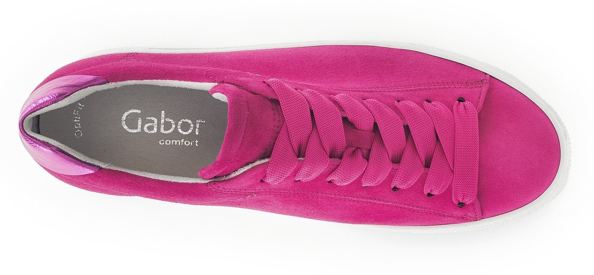 Gabor Plateausneakers Florence , vrijetijdsschoen, lage schoen, veterschoen met subtiele decoratieve stiksels