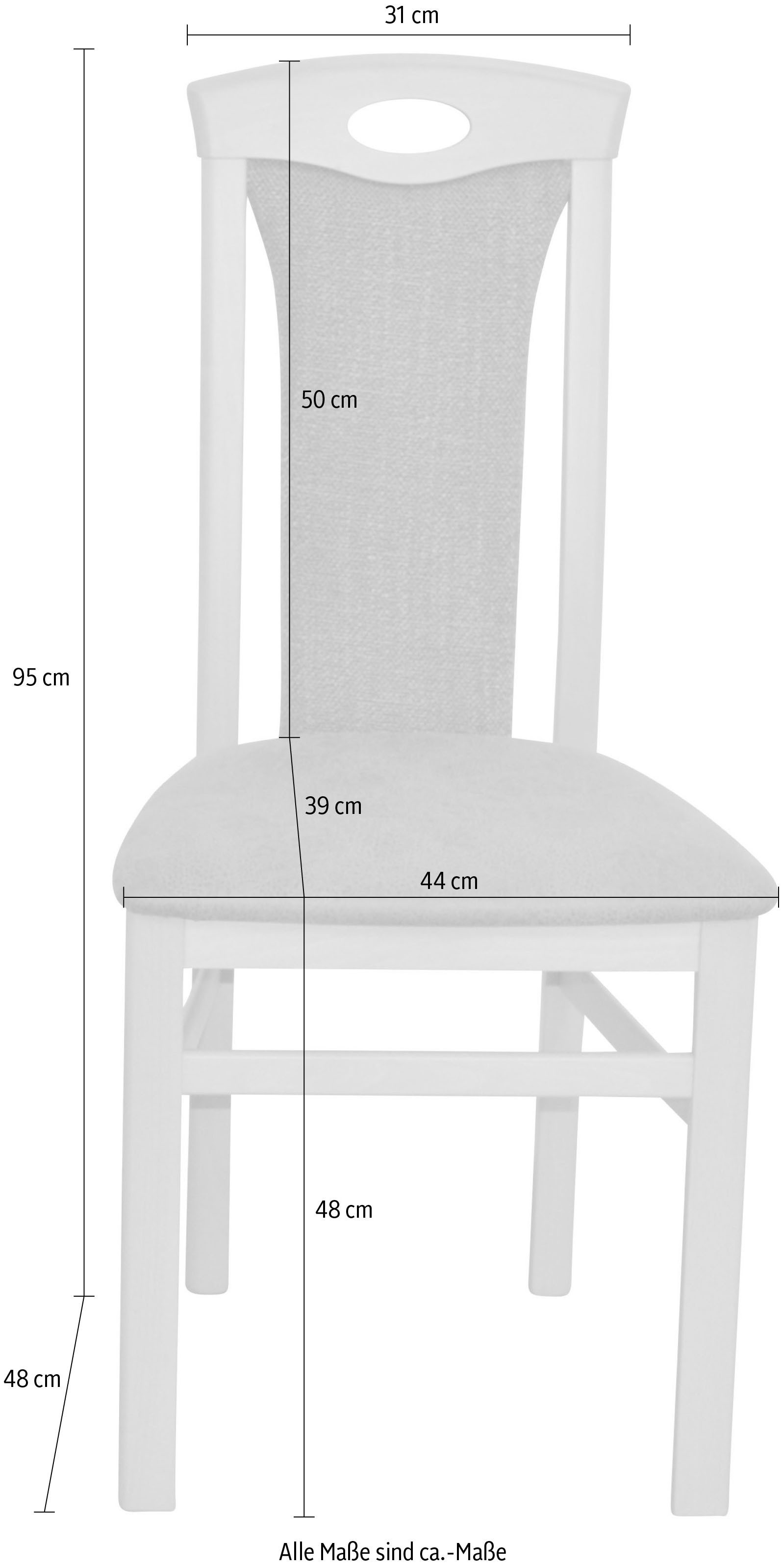 HOFMANN LIVING AND MORE Stoel met 4 poten (set, 2 stuks)