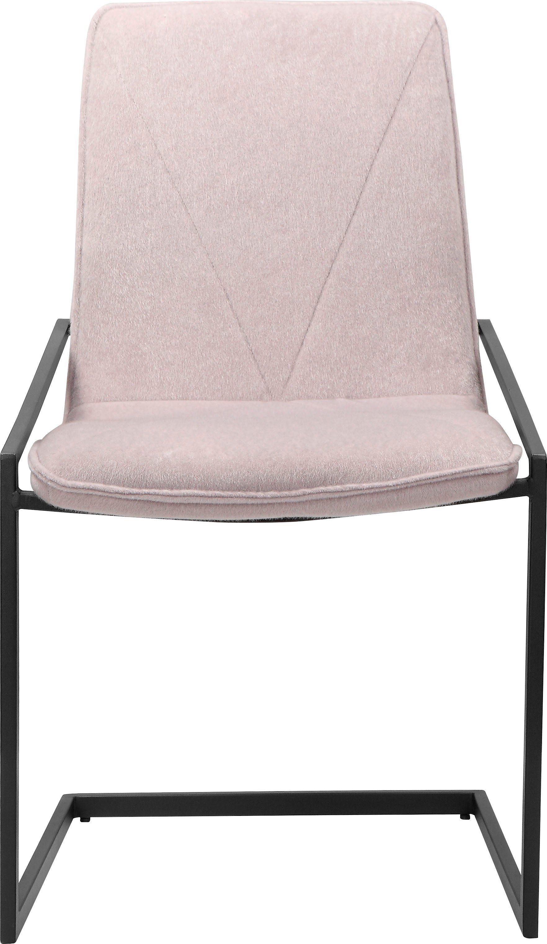 INOSIGN Vrijdragende stoel VITUS van mooie zachte fluwelen bekleding, in verschillende kleurvarianten (set, 2 stuks)