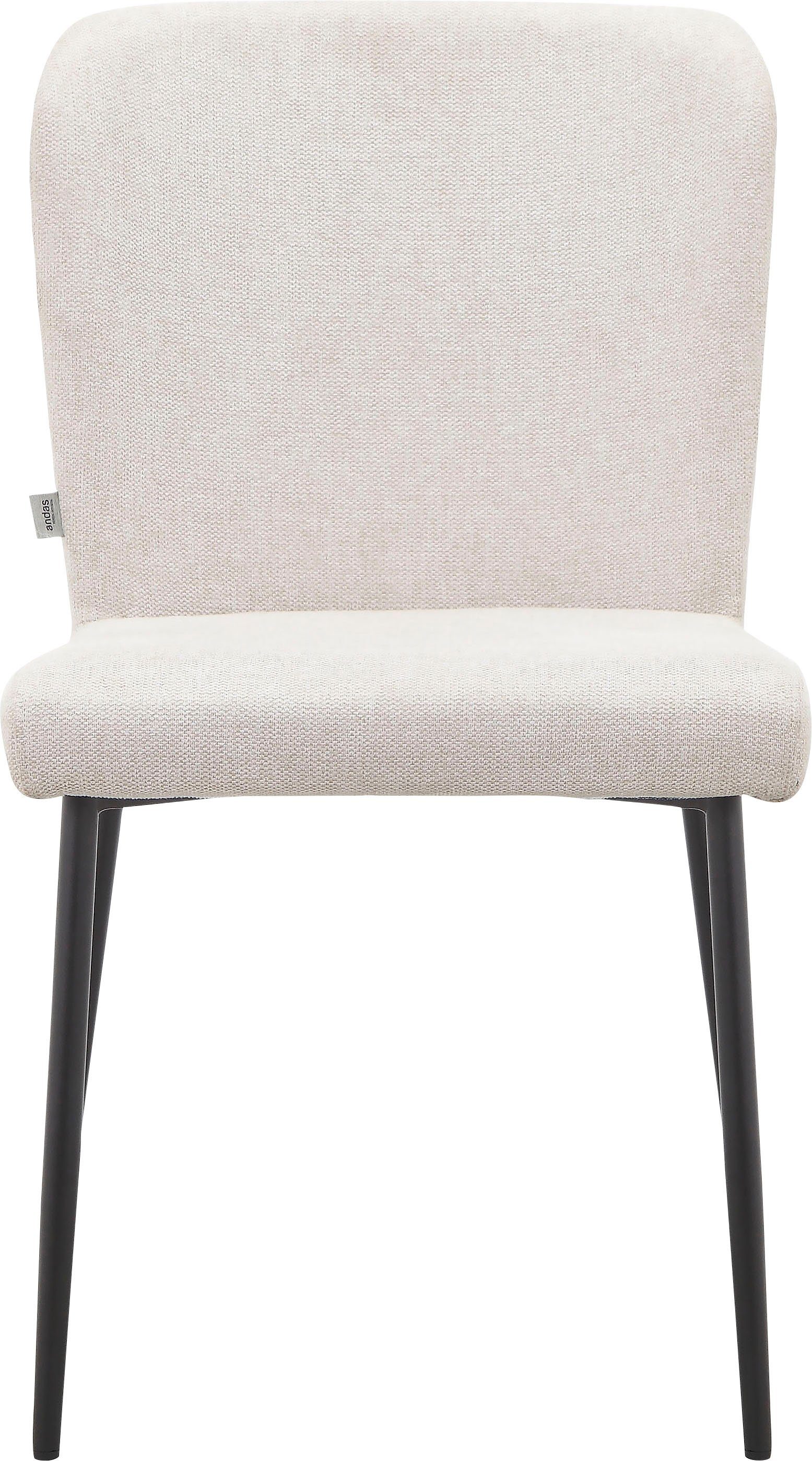 andas Eetkamerstoel Lieska Gestoffeerde stoel, keukenstoel, zithoogte 47,5 cm (set, 2 stuks)