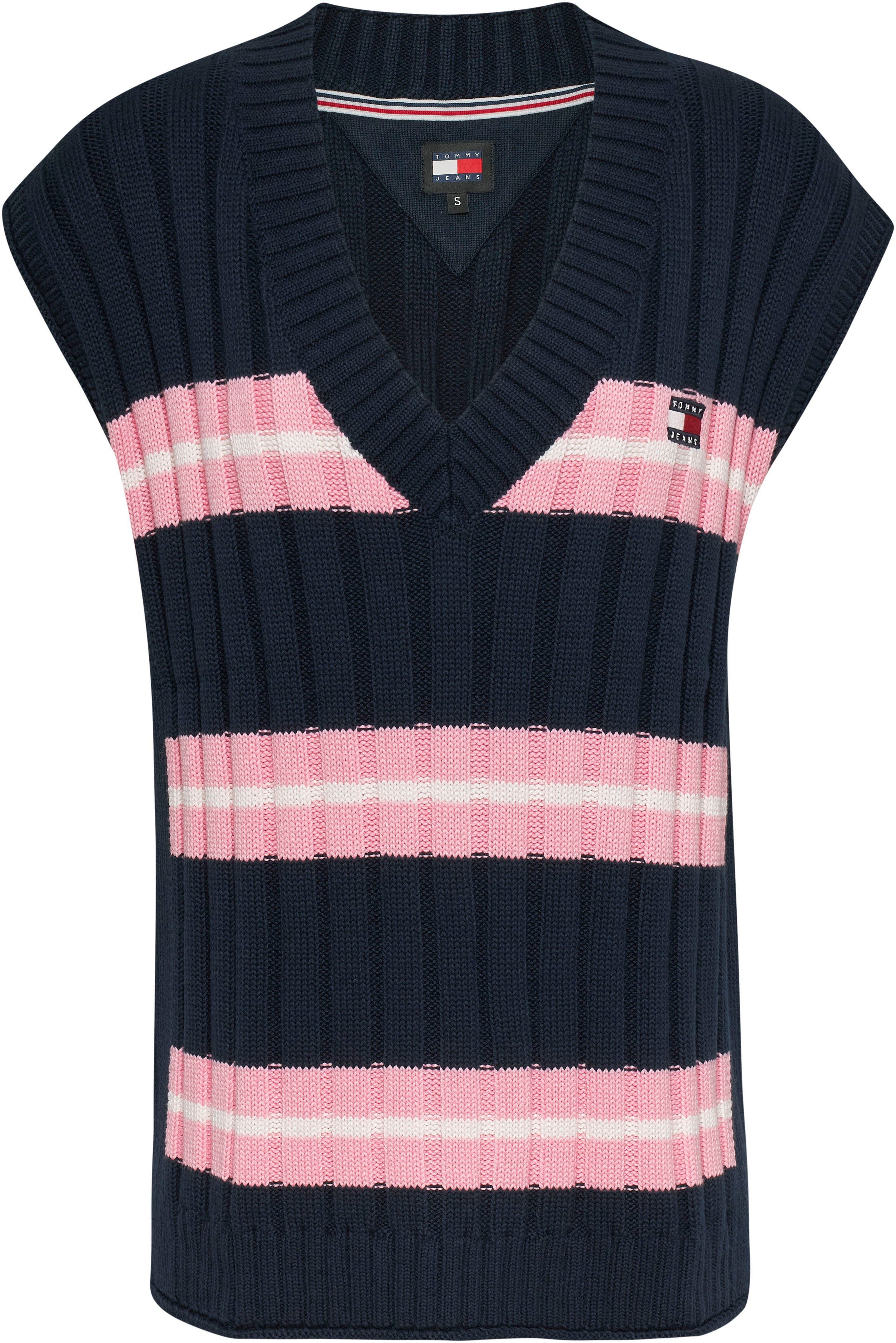 TOMMY JEANS Trui met V-hals TJW STRIPE V-NECK VEST