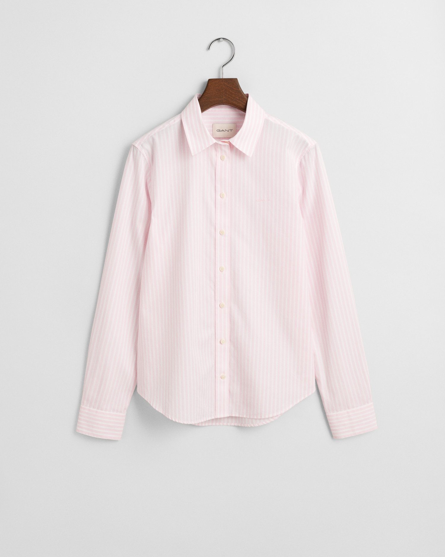 Gant Overhemdblouse REG POPLIN STRIPED SHIRT met een klein geborduurd logo op de borst