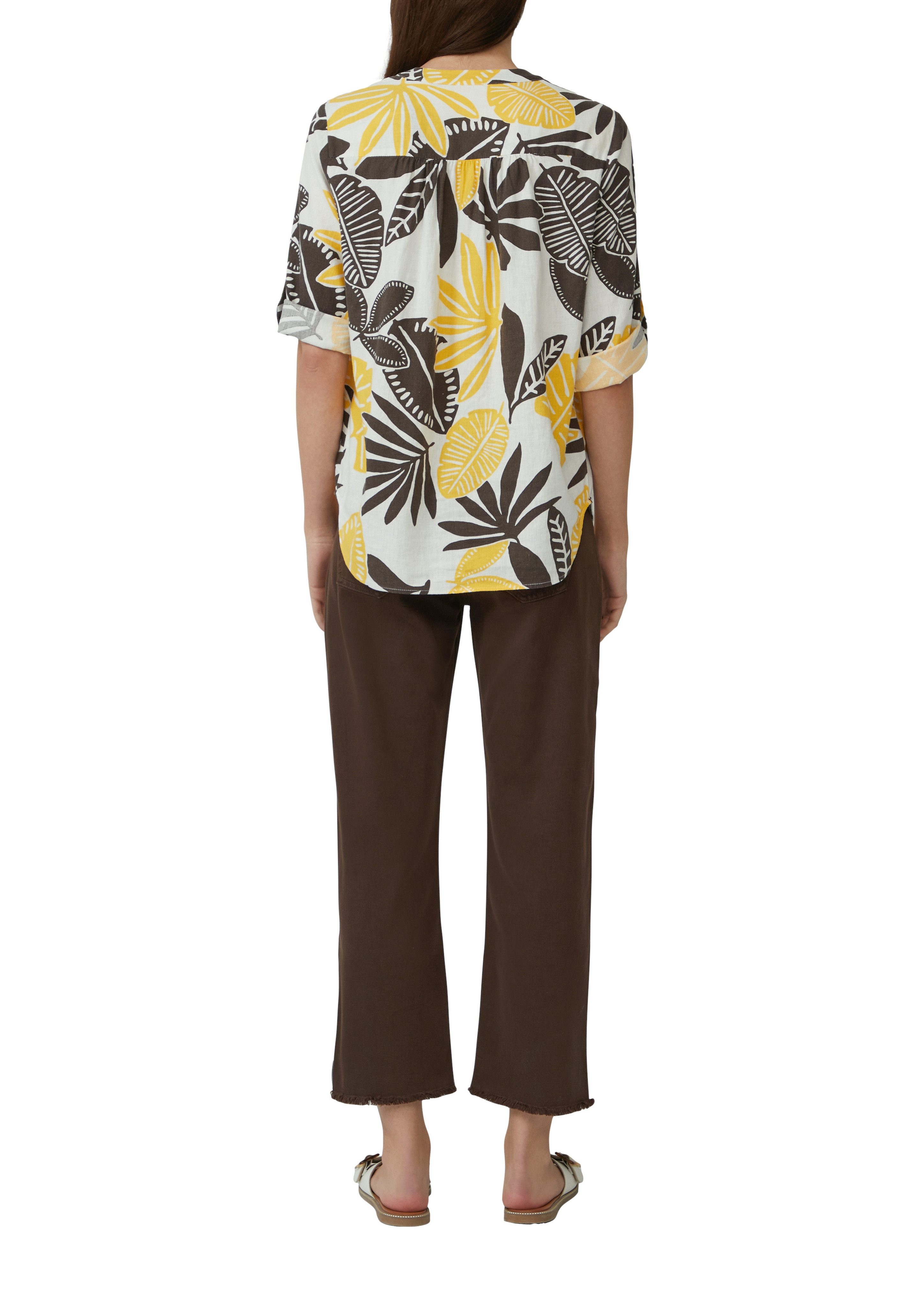 s.Oliver Gedessineerde blouse met een bloemmotief