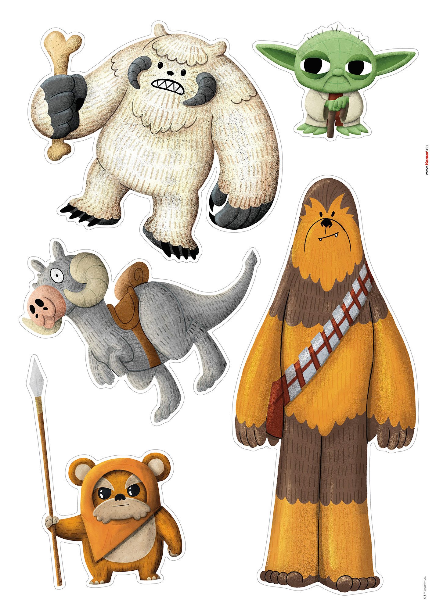 Komar Wandfolie Star Wars friendly Monsters (1 stuk)