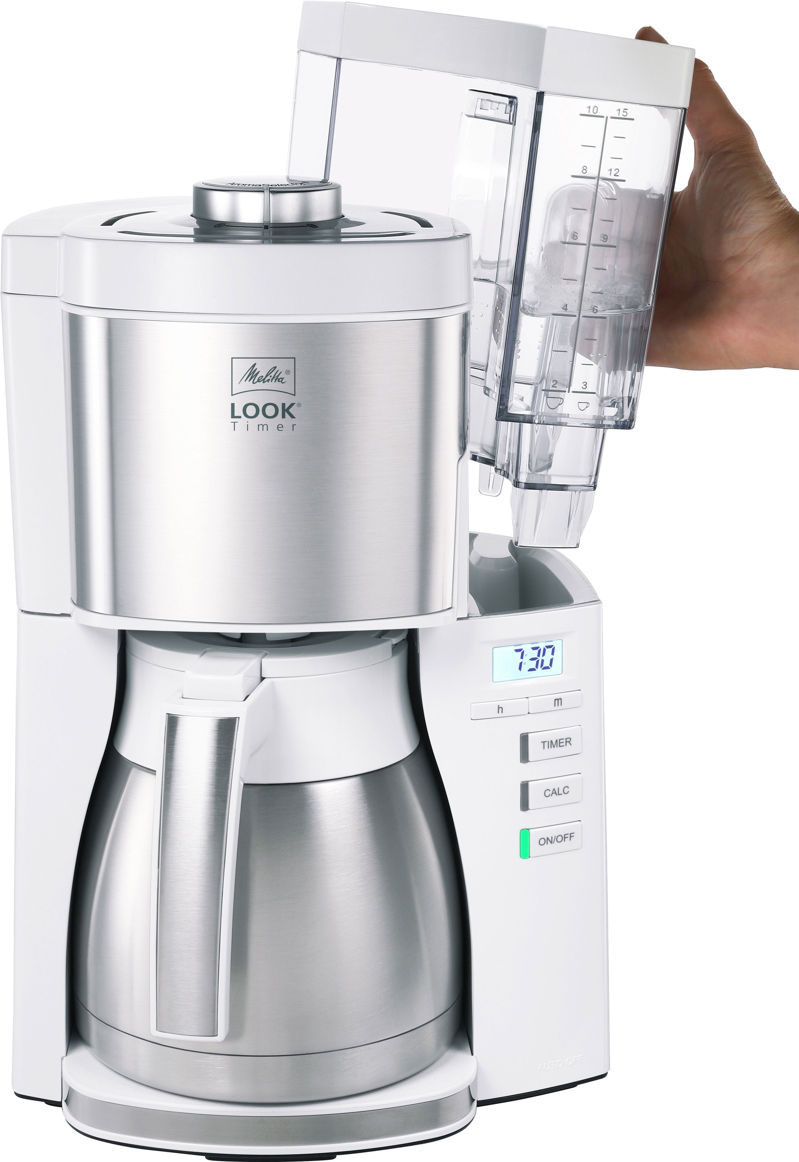 Melitta Filterkoffieapparaat LOOK® Therm Timer 1025-18 zwart, 1,25 l