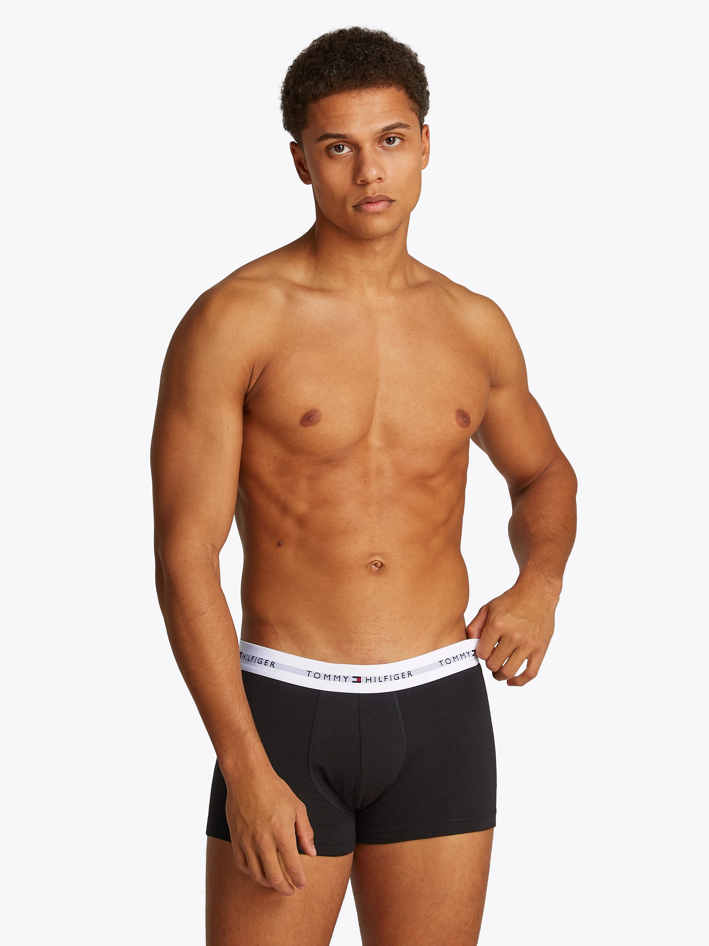 Tommy Hilfiger Underwear Boxershort 3P WB TRUNK met contrasterende logo-band (3 stuks)
