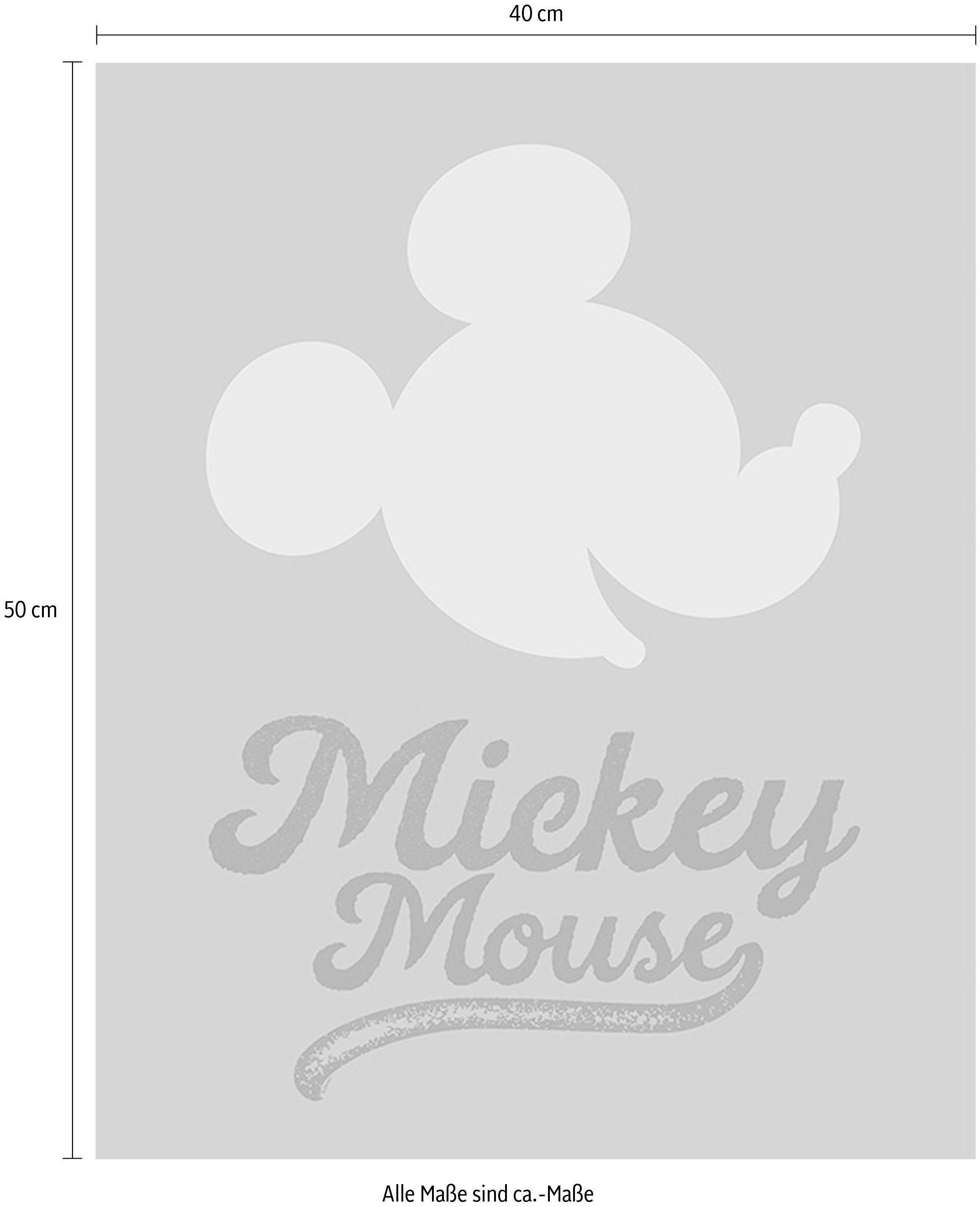 Komar Wanddecoratie Mickey Mouse Green head Wanddecoratie voor de kinderkamer - zonder lijst (1 stuk)