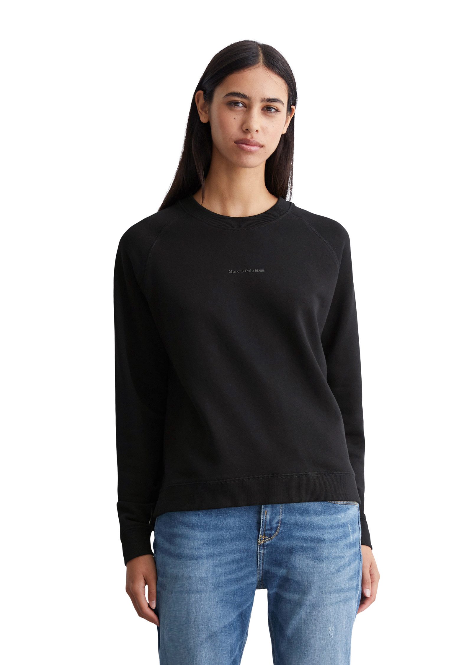 Marc O'Polo DENIM Sweatshirt In moderne O-vorm, losjes gesneden met raglanmouwen dames truien & sweaters maat S