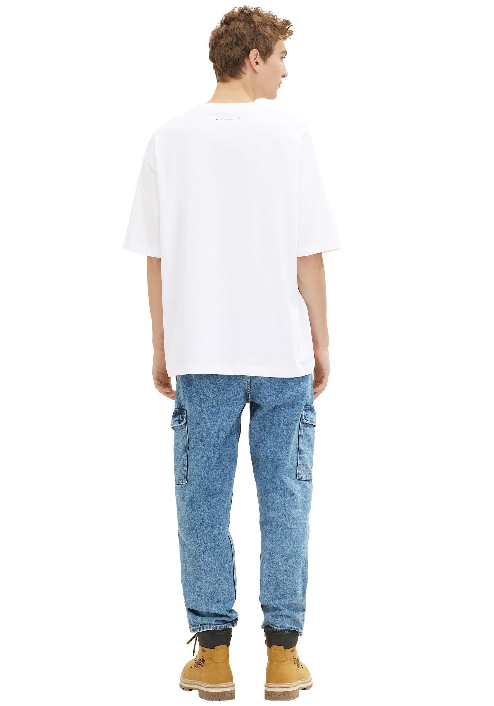 Tom Tailor Denim T-shirt in oversized pasvorm