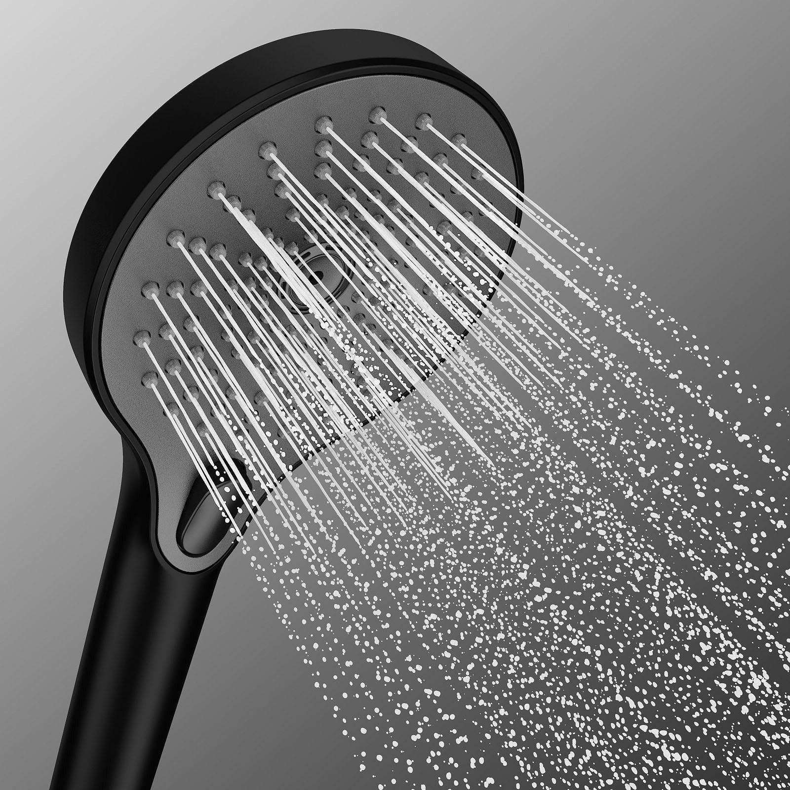 WENKO Handsproeier Ultimate Shower Zwart/grijs, Ø 13 cm (1-delig)