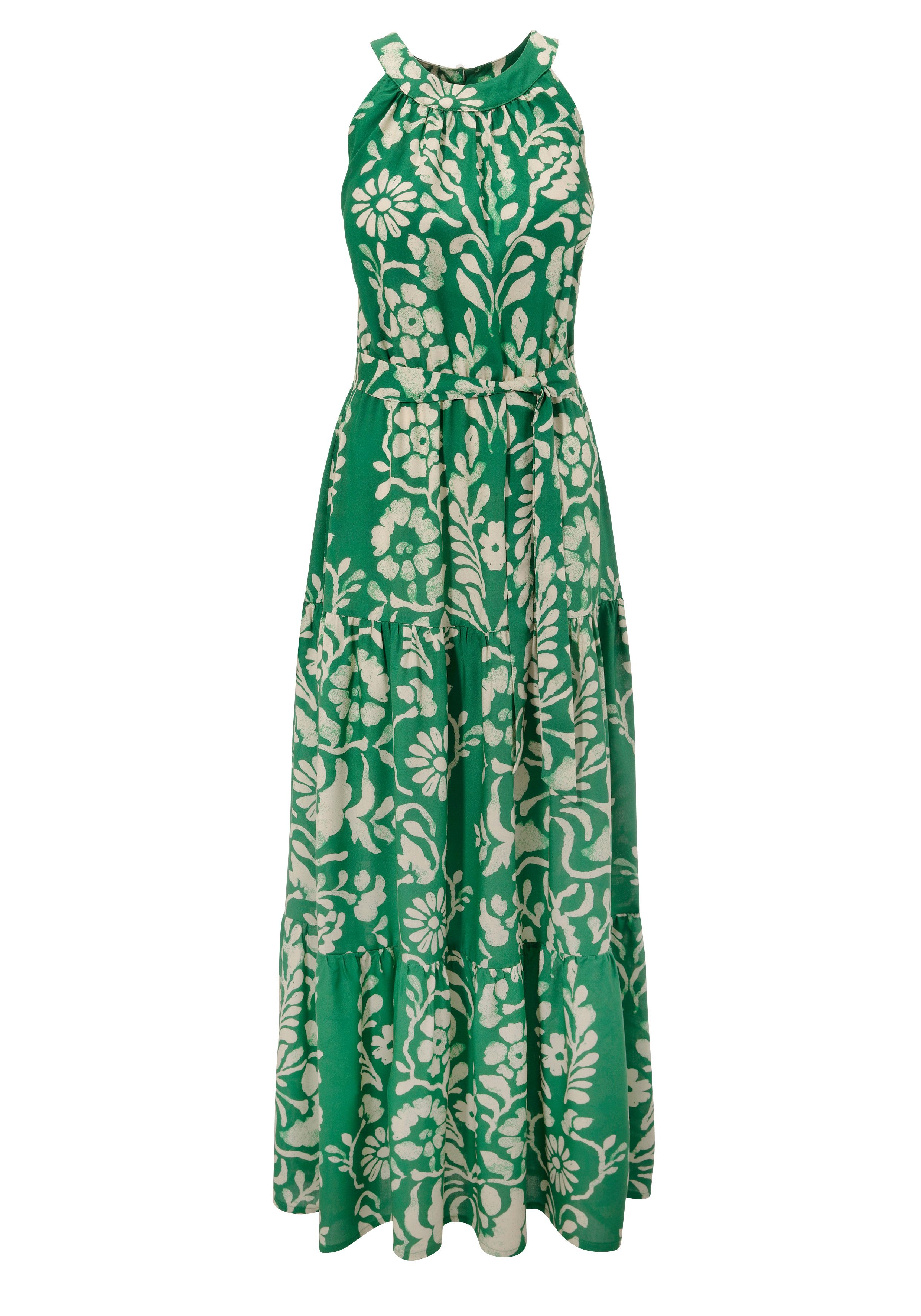 Aniston CASUAL Zomerjurk met extravagante bloemenprint elk stuk is uniek nieuwe collectie (Met afneembare bindband)