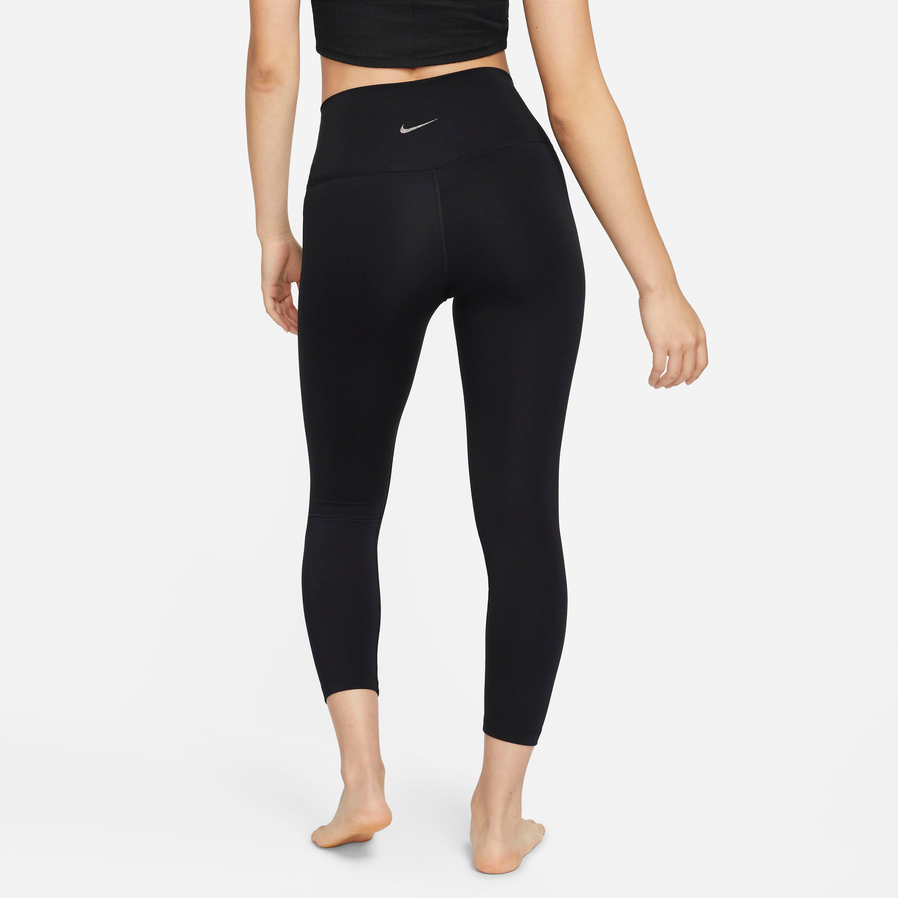 nike trainingstights yoga dri-fit women's high-waisted - leggings zwart