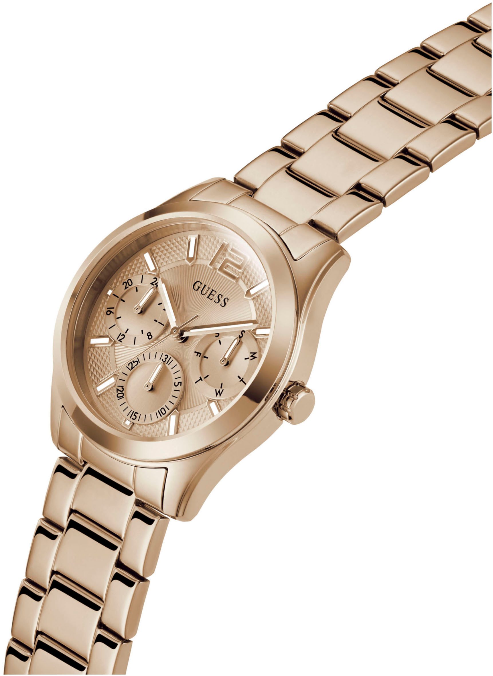 Guess Multifunctioneel horloge Zoe Quartzhorloge, horloge, damenuur, datum, 12/24-uurs weergave