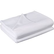 zoeppritz deken soft-fleece met gehaakte rand wit