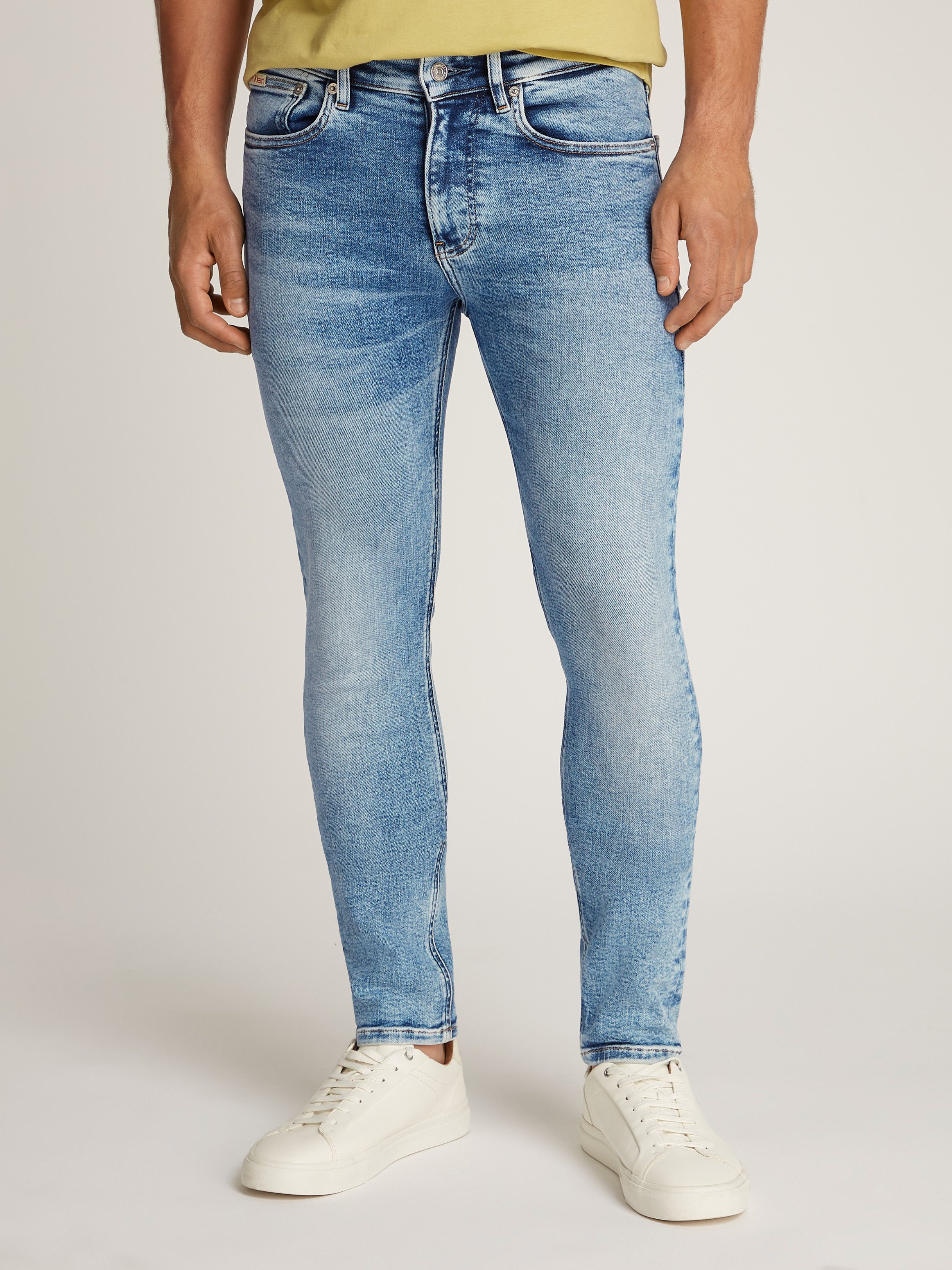 Calvin Klein Skinny fit jeans Skinny Muntzakje, logo borduursel