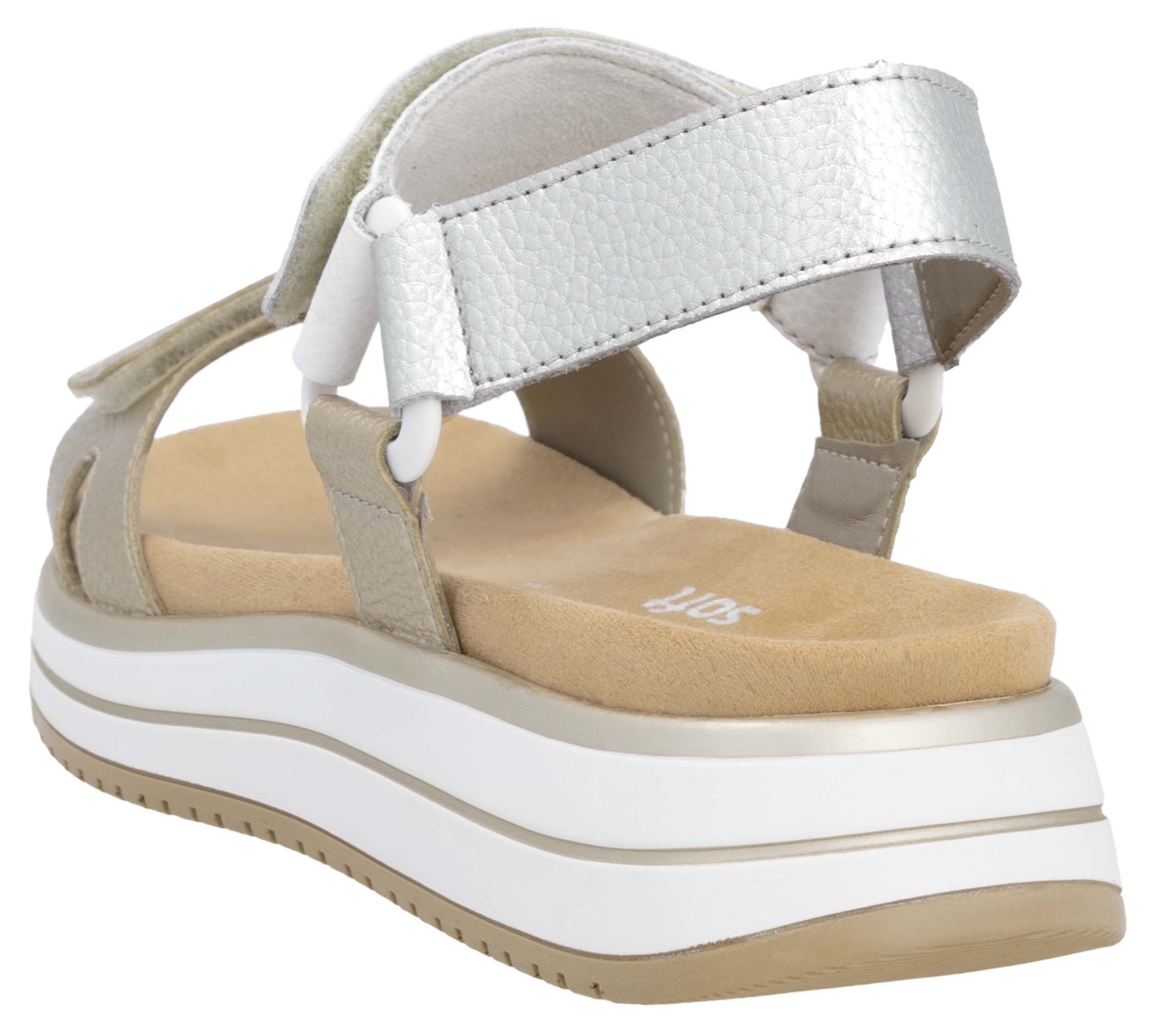 Remonte Sandalen Elisabeth Hurley-Collection , sleehak, klittenbandschoen, sandaal met plateauschoen