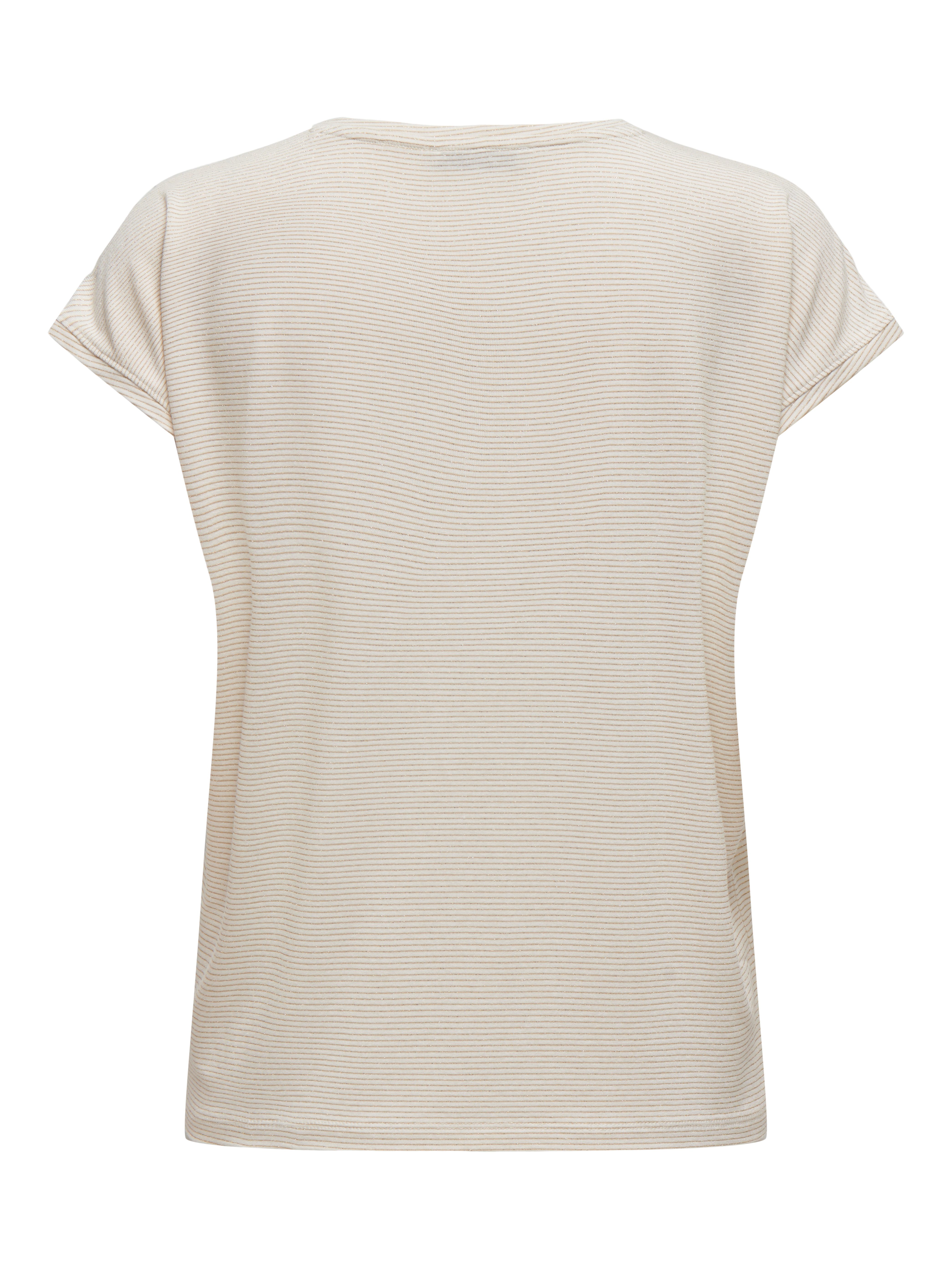 Only Shirt met korte mouwen ONLCLAUDIA S/S GLITTER STRIPE TOP JRS